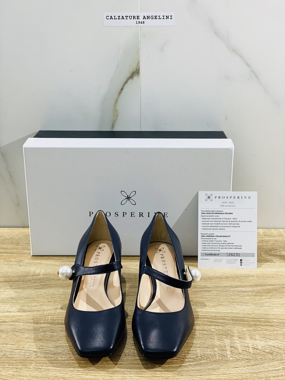Prosperine Décolleté Donna Nappa Blu Handmade ItalyLavorazione Sacchetto 37
