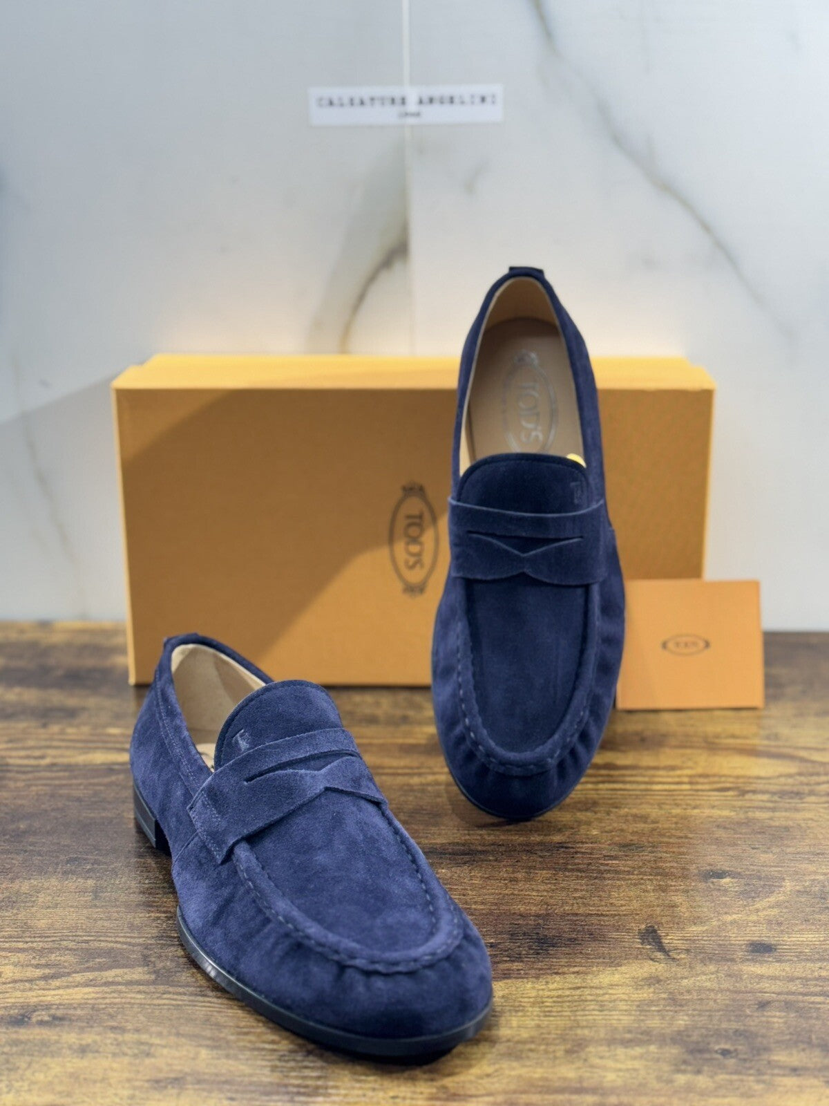 Tod’s Mocassino Uomo Icon Gomma Suede Blu Luxury Tod’s 42