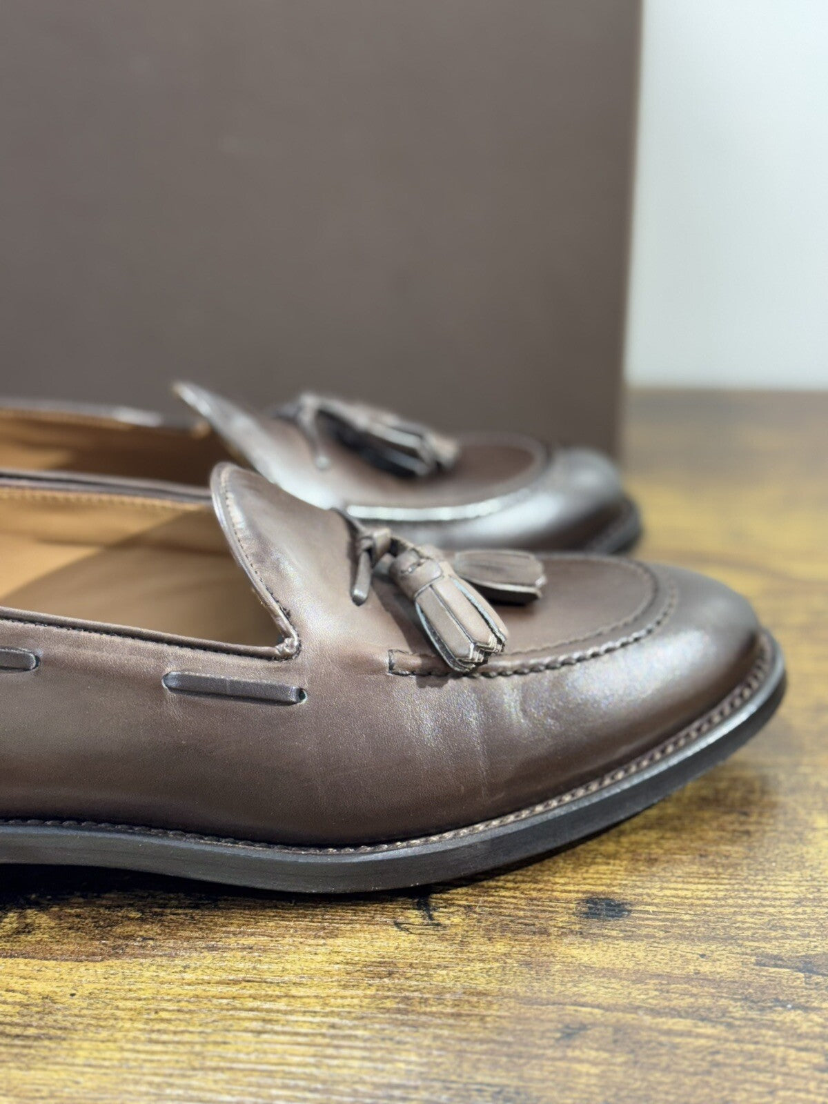 Brugnoli Mocassino Uomo Nappine Pelle T MoroLavorazione Blake Made In Italy 45