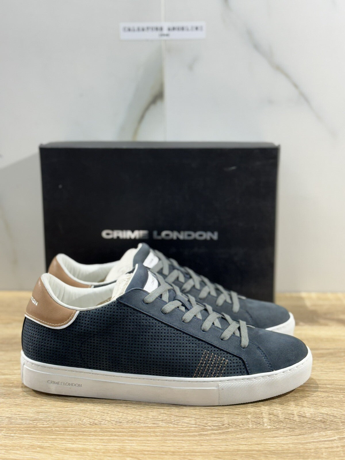 Crime London Sneaker Uomo Low Top Essential Pelle Casual Men Shoes 44