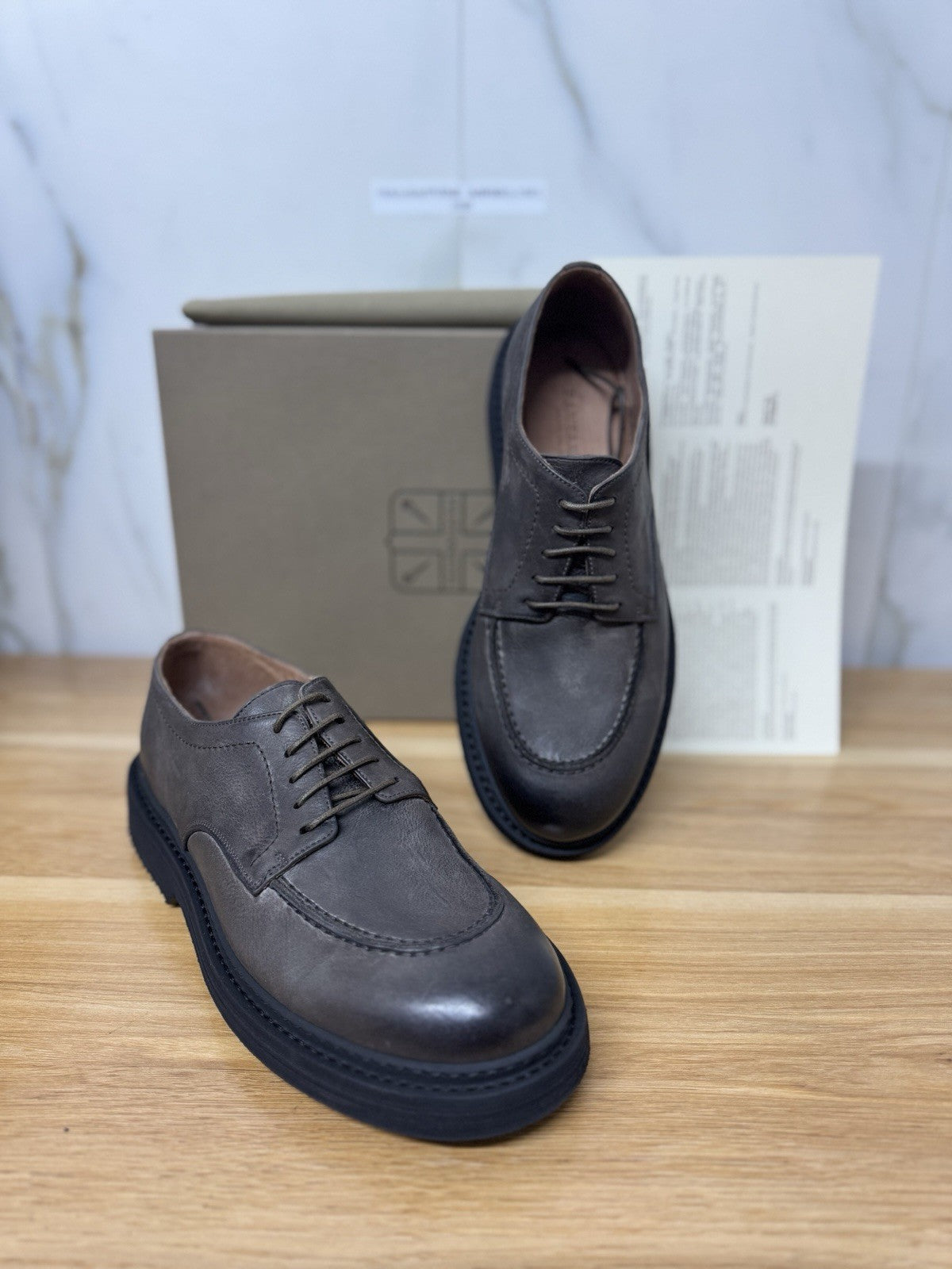 Pantanetti Scarpa Derby Pelle Moka Extra light Casual Uomo 44