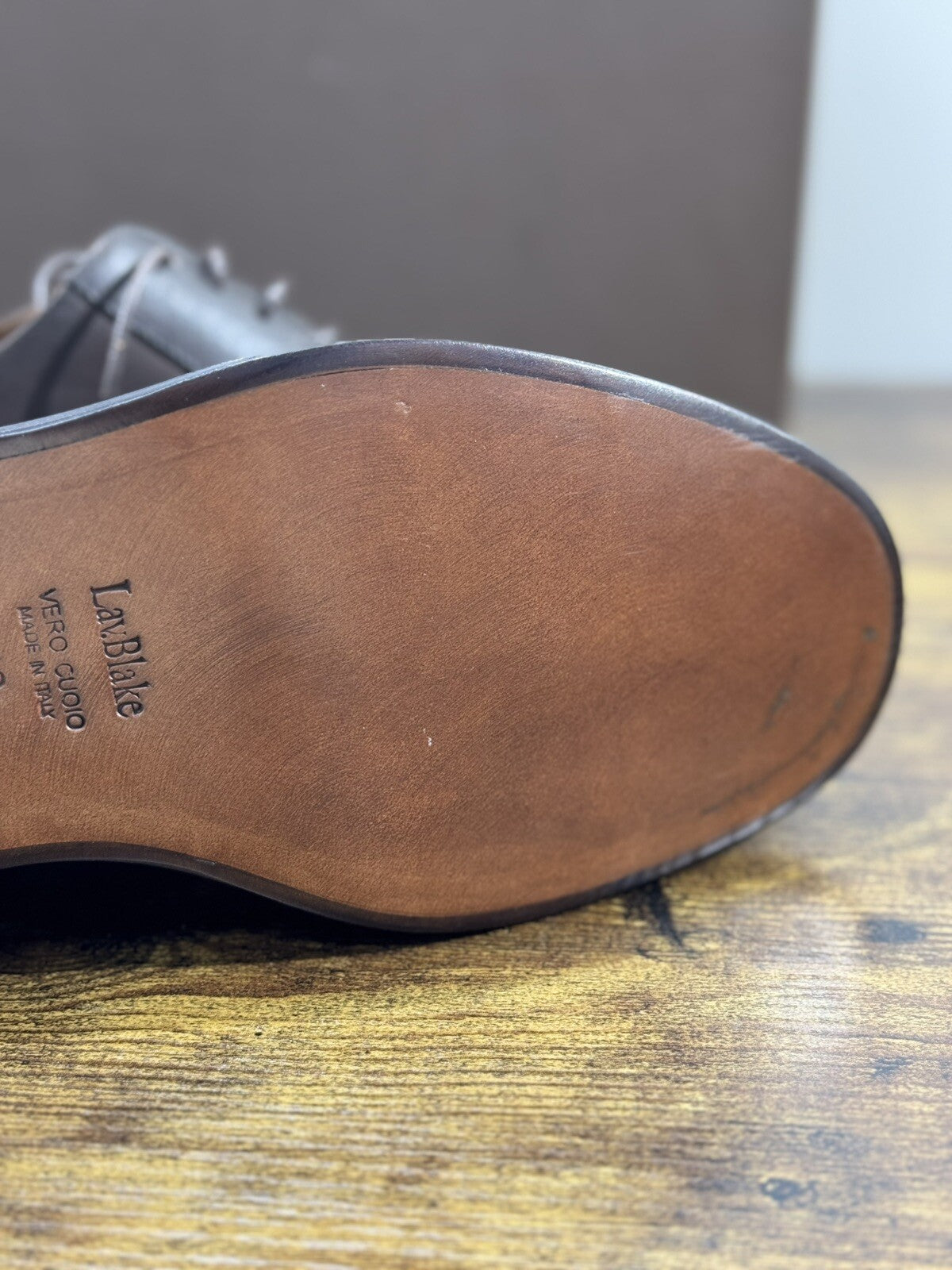 Brugnoli Derby Uomo Shannon Pelle T Moro Lavorazione Blake Made In Italy 40