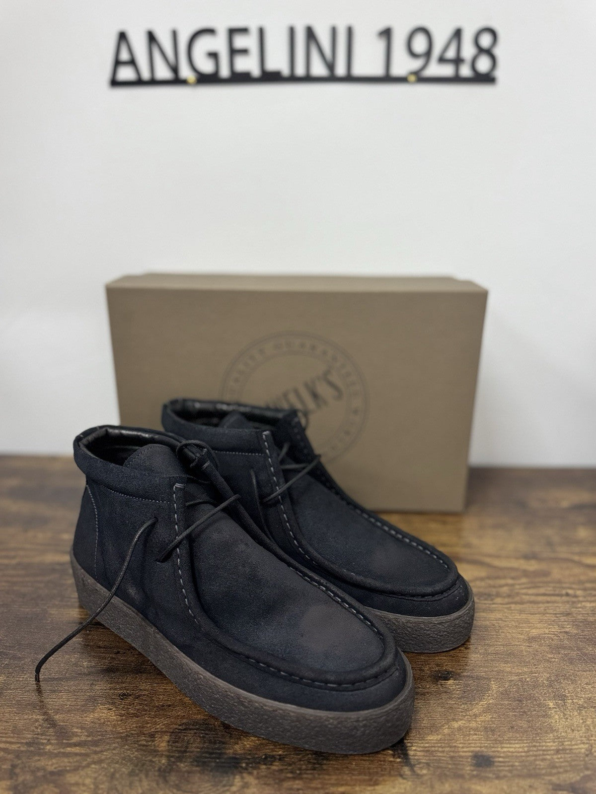 Pawelk’s Polacchino Suede Nero Casual Boot Uomo 39