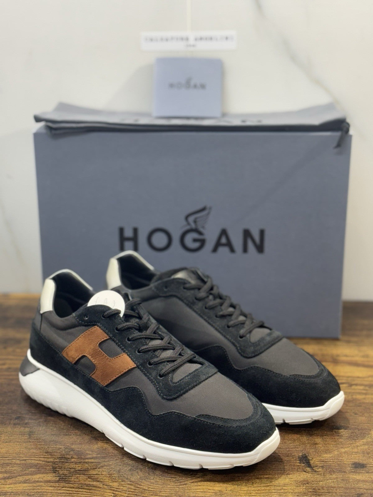 Hogan Interactive 3 Pelle Suede Black Casual Hogan Uomo 41
