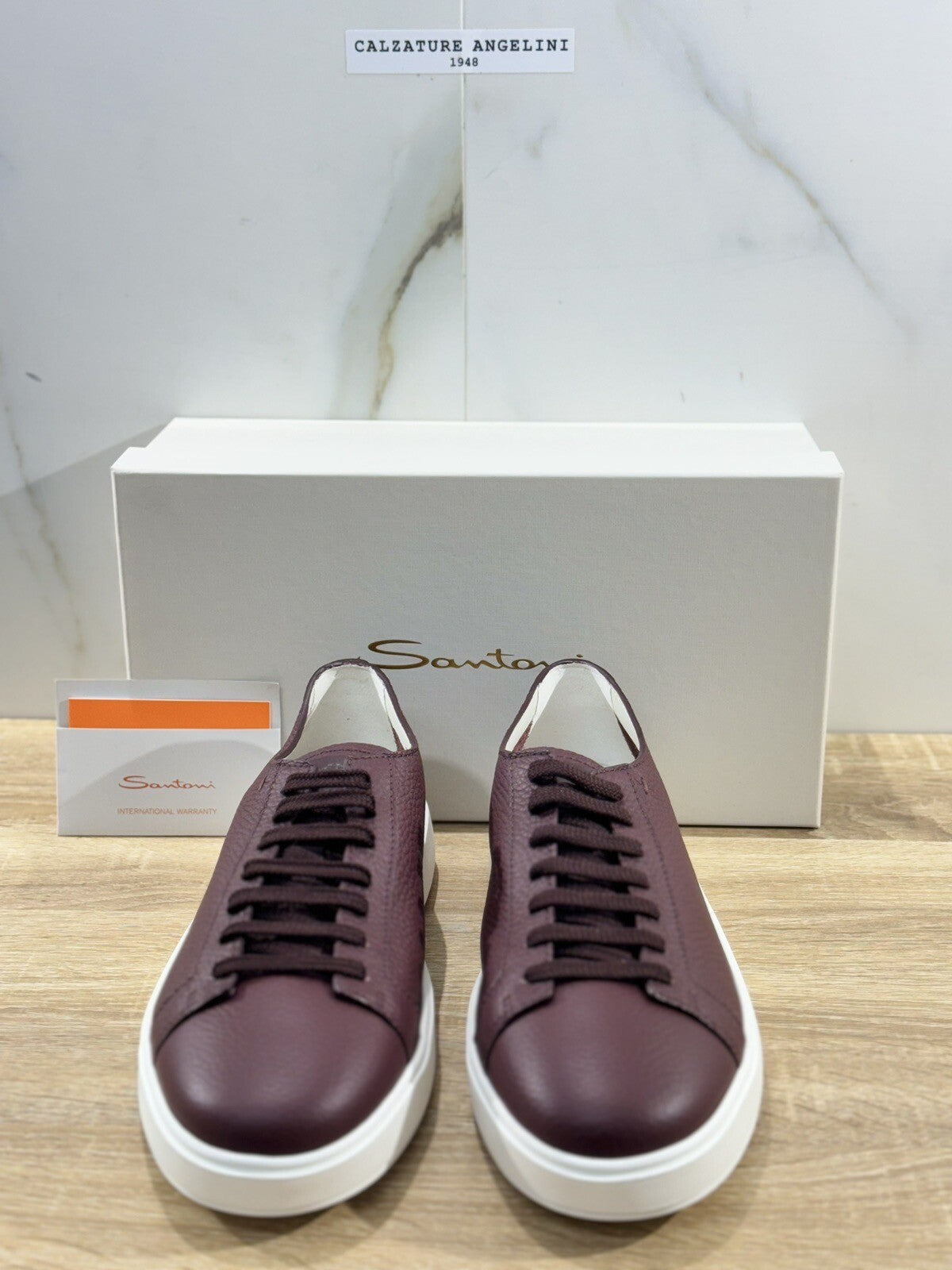 Santoni Sneaker Uomo Icon Pelle Bordo’ Luxury Men Santoni Shoes Icon 45
