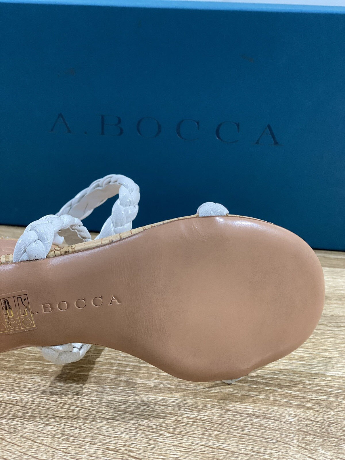 A.bocca Sandalo Donna AB2279 In Pelle Bianca Luxury Sandal Woman 37