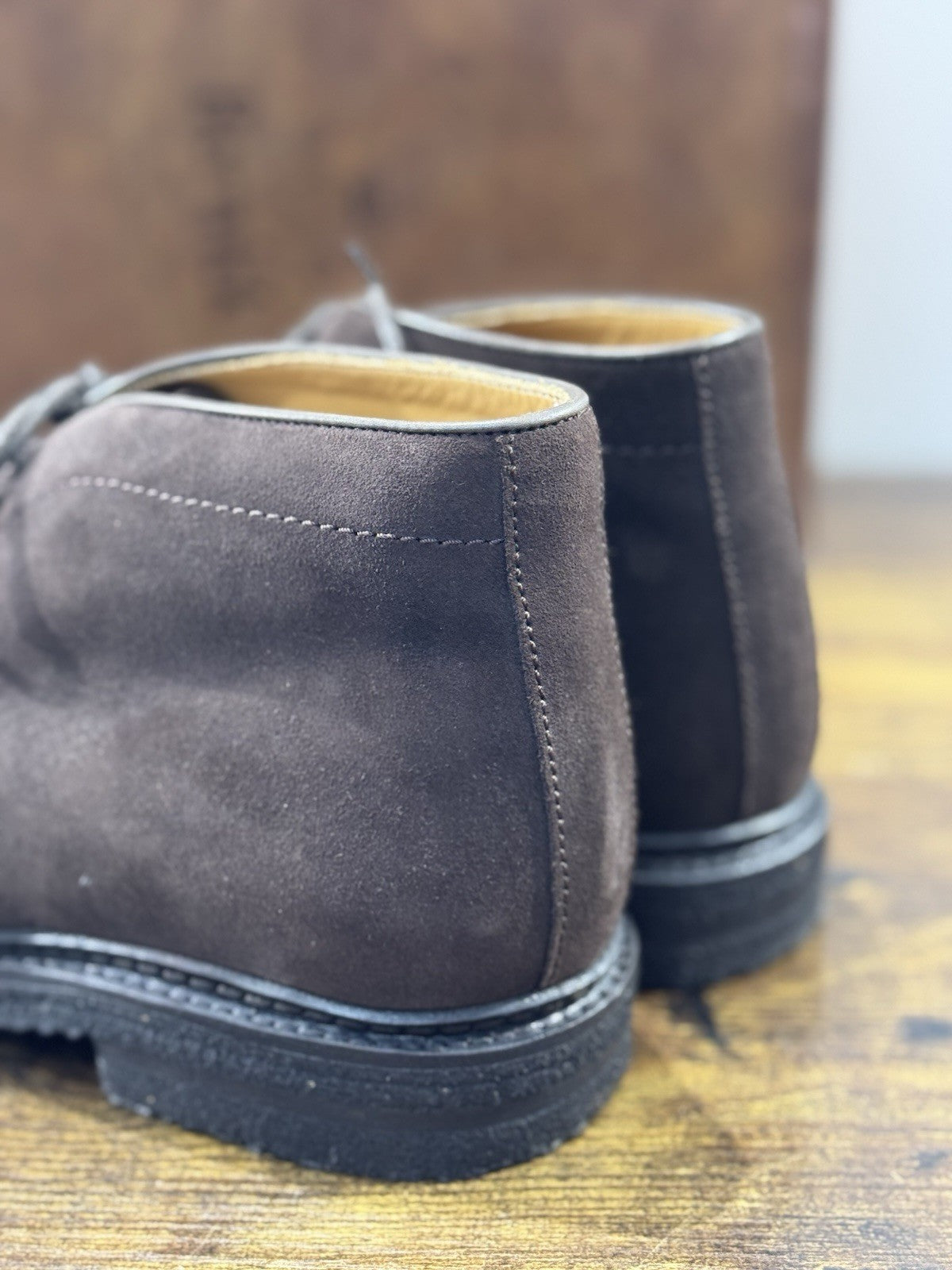 Berwick 1707 Polacchino Testa Moro Suede Fondo Para Cuoio Uomo 41,5