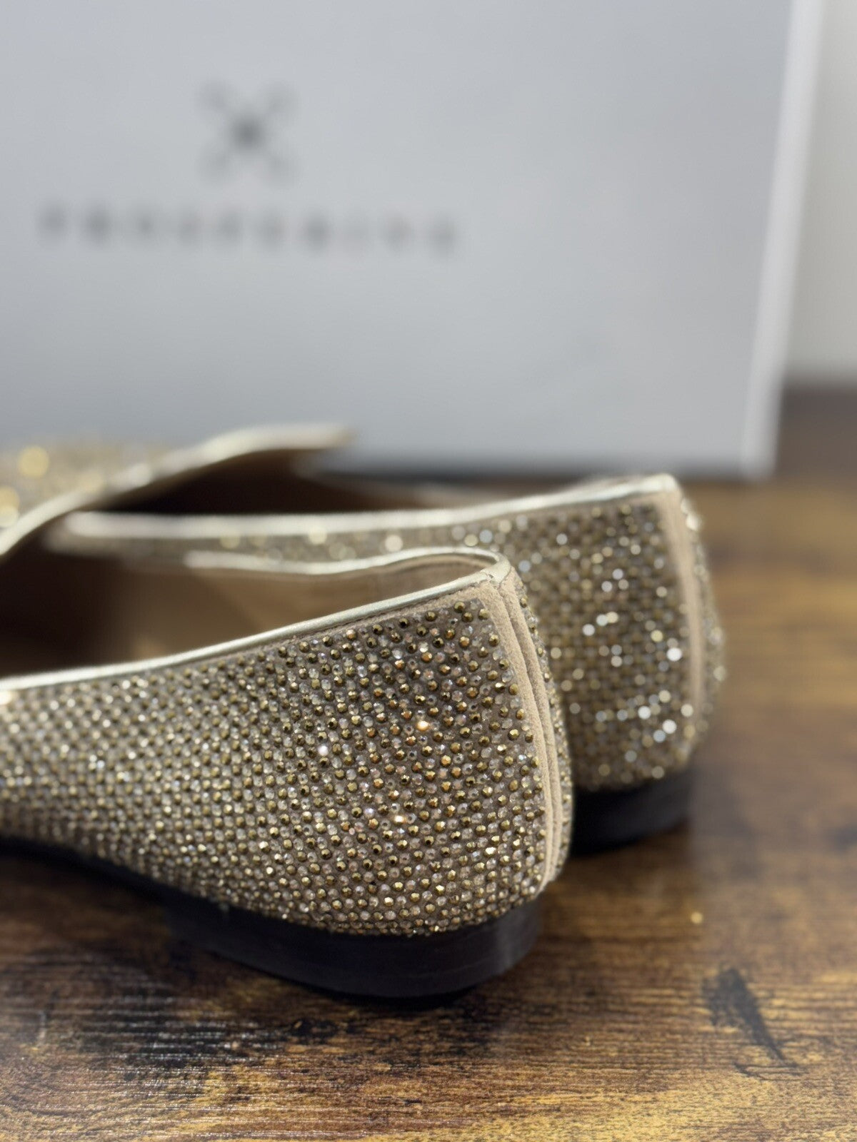 Prosperine mocassino donna in Oro Strass luxury made in italy 37