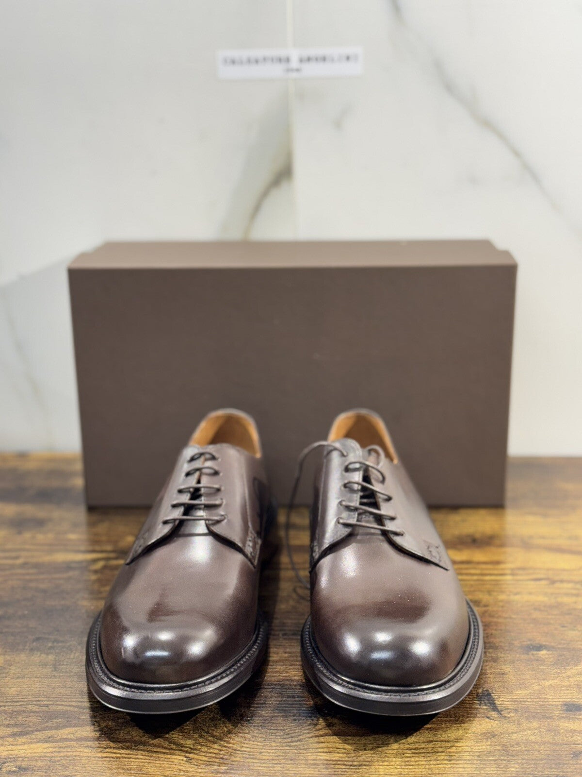 Brugnoli Derby Uomo Shannon Pelle T Moro Lavorazione Blake Made In Italy 40