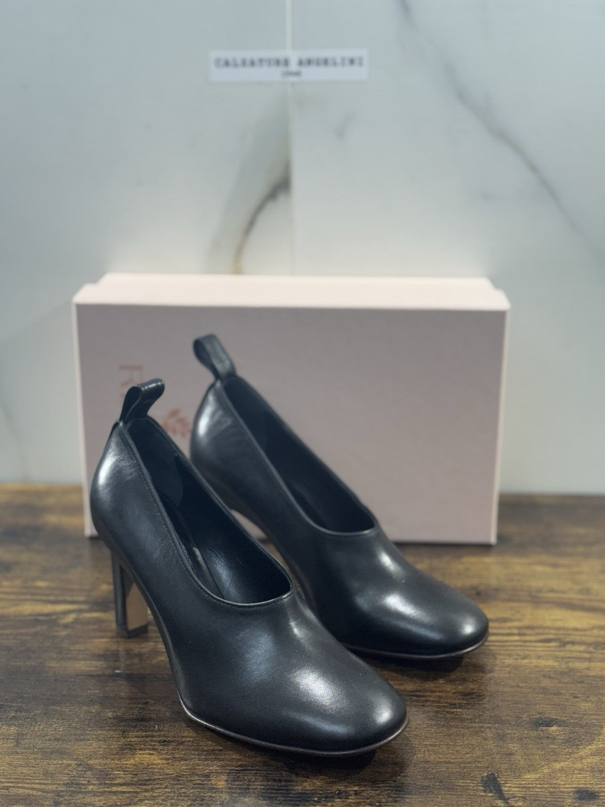 Relac Décolleté Pelle Nero Luxury Made In Italy Donna 37