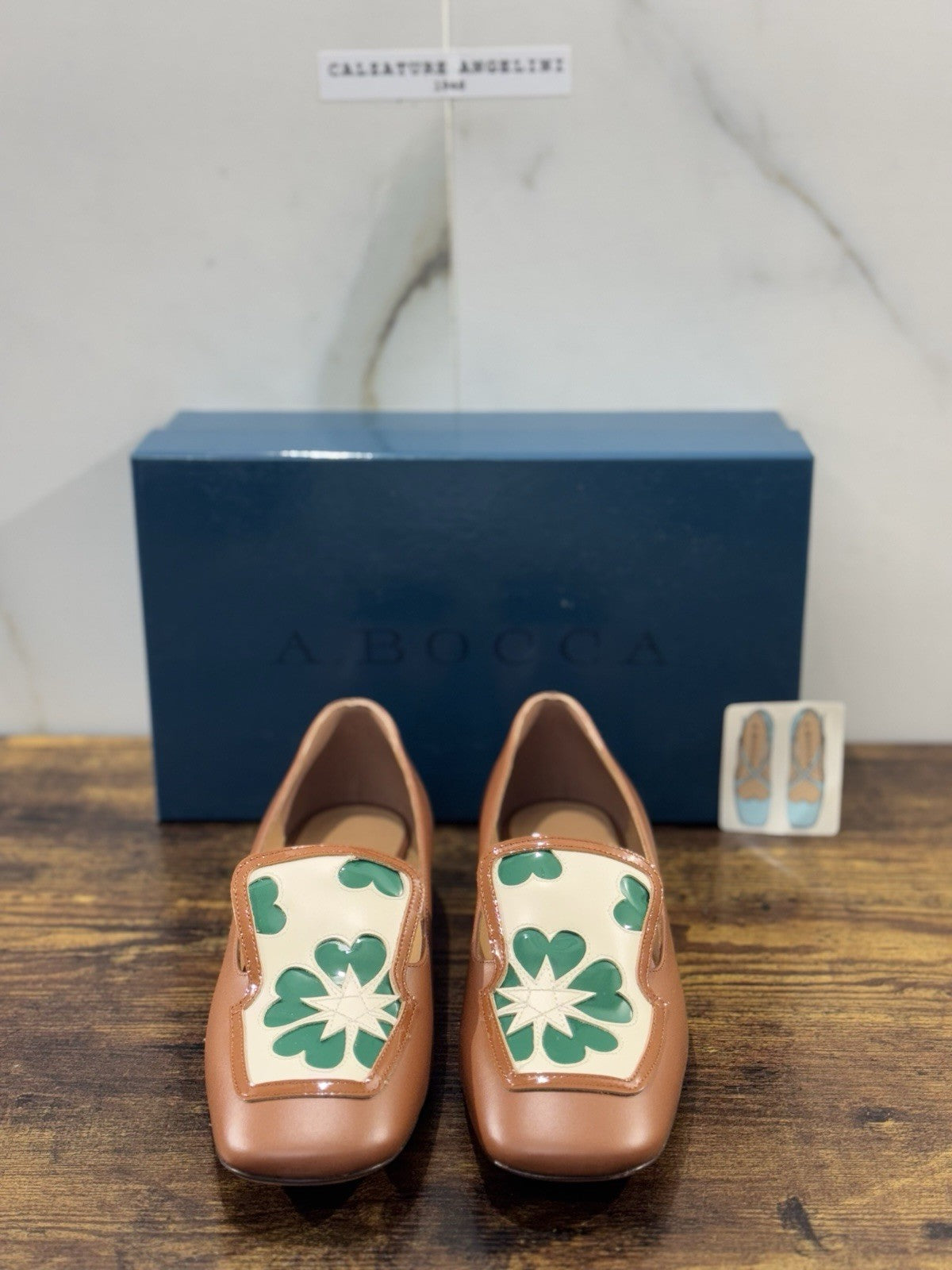 A.bocca Mocassino Con Tacco Pelle Cuoio Icon A.bocca Donna 39