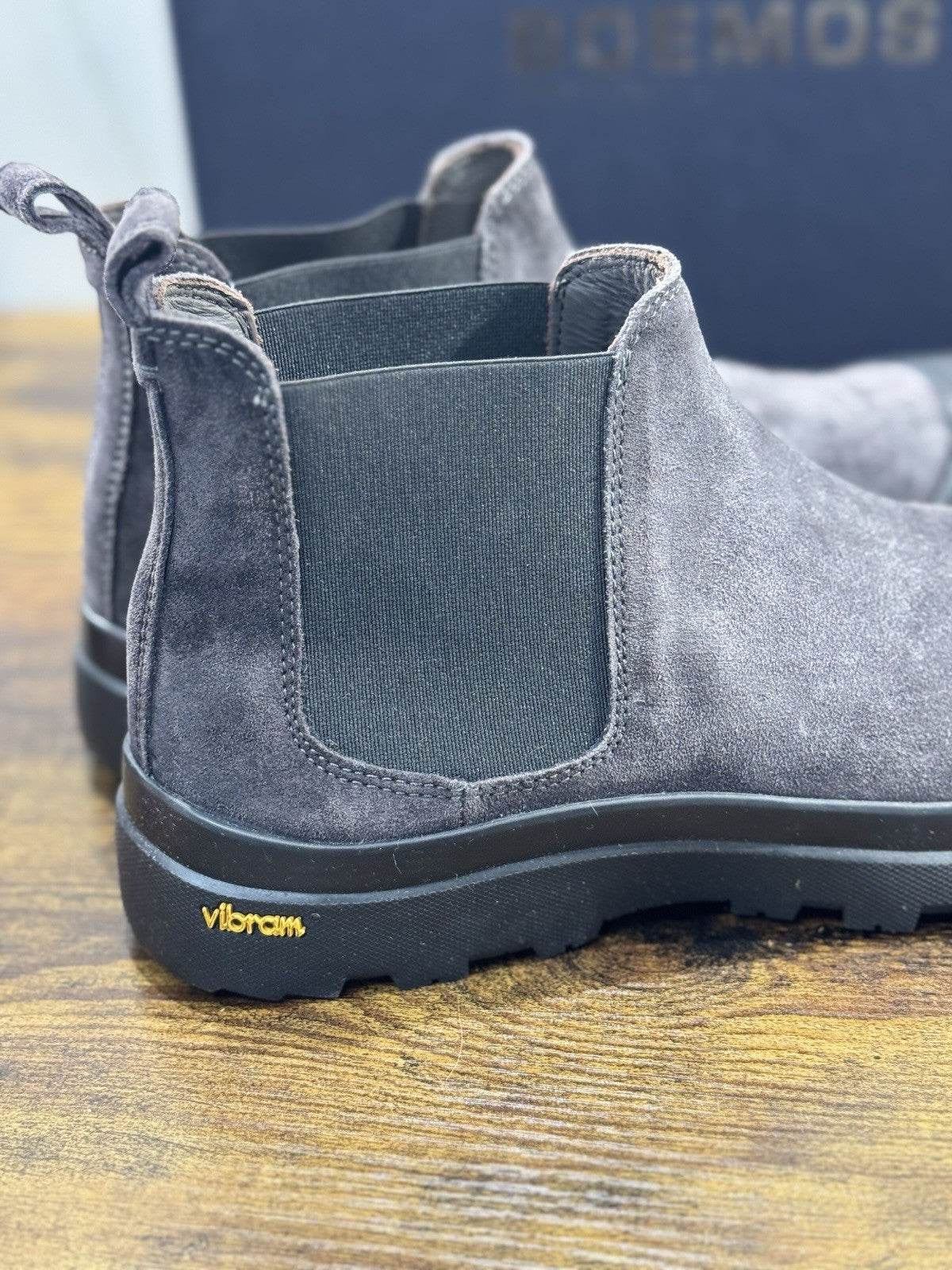 Boemos Chelsea Boot Uomo Suede Grey Fondo Vibrma 39