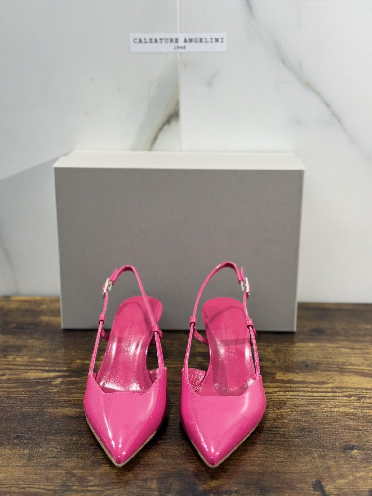 Sergio Levantesi Sling Back Donna Coral Pelle Fuxia Luxury Woman Sandal 39
