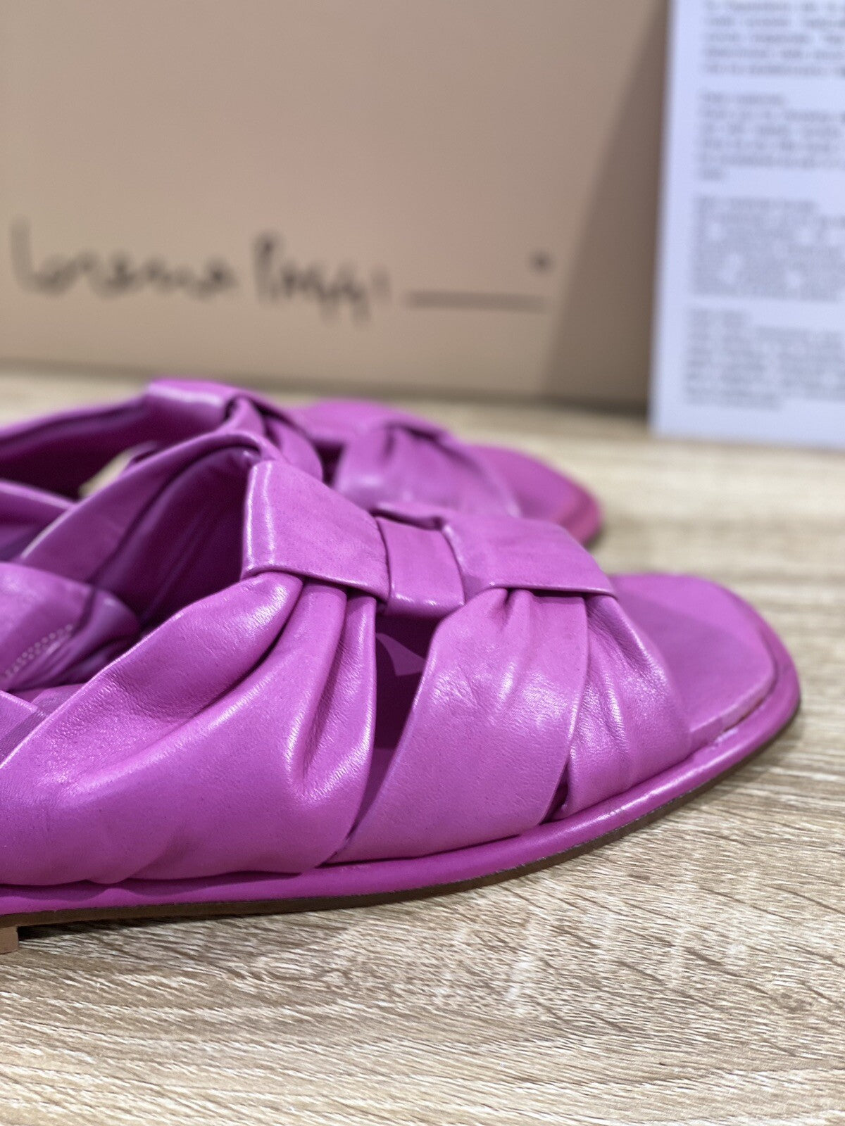 Lorena Paggi Sandalo Donna In Pelle Glicine Super Soft Leather Made In Italy 37
