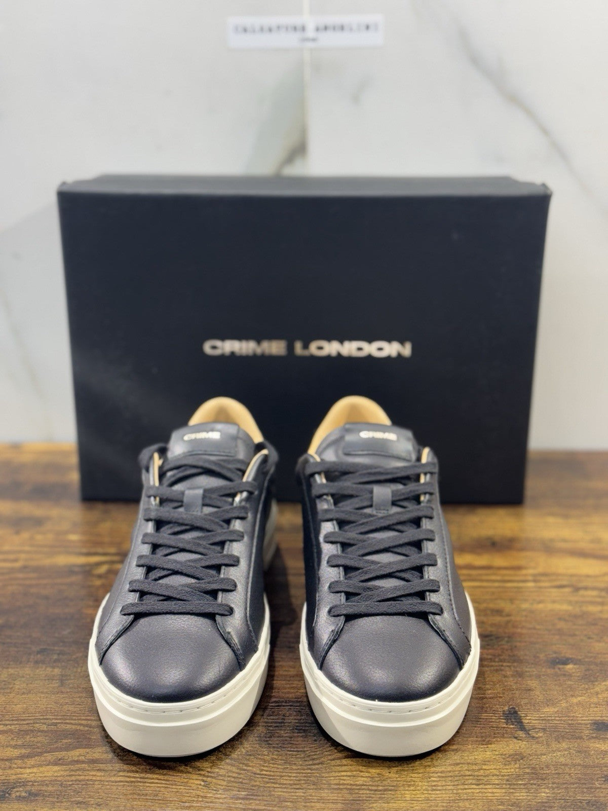Crime London Sneaker Uomo Extra light Pelle Nero Casual Men Shoes 40