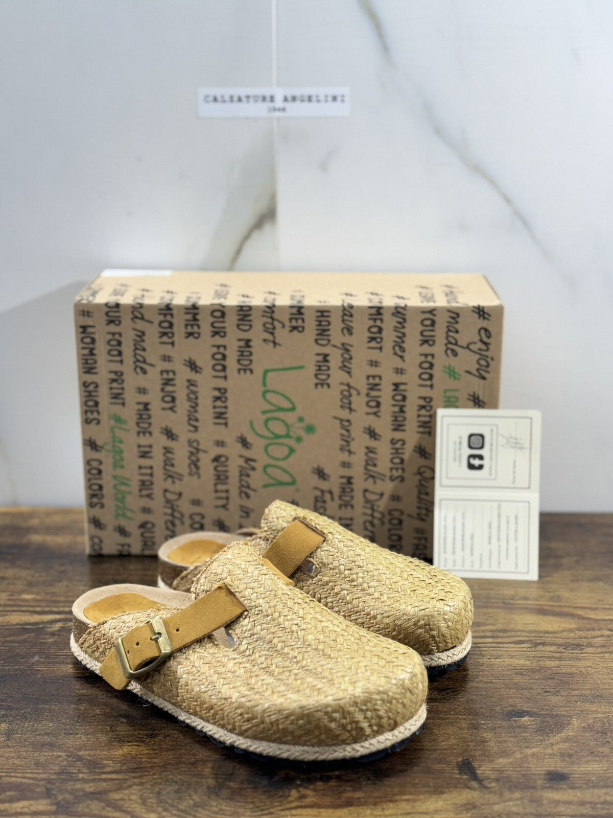 Lagoa Sandalo Donna Ciabatta Raffia Camel Casual Sandal 35