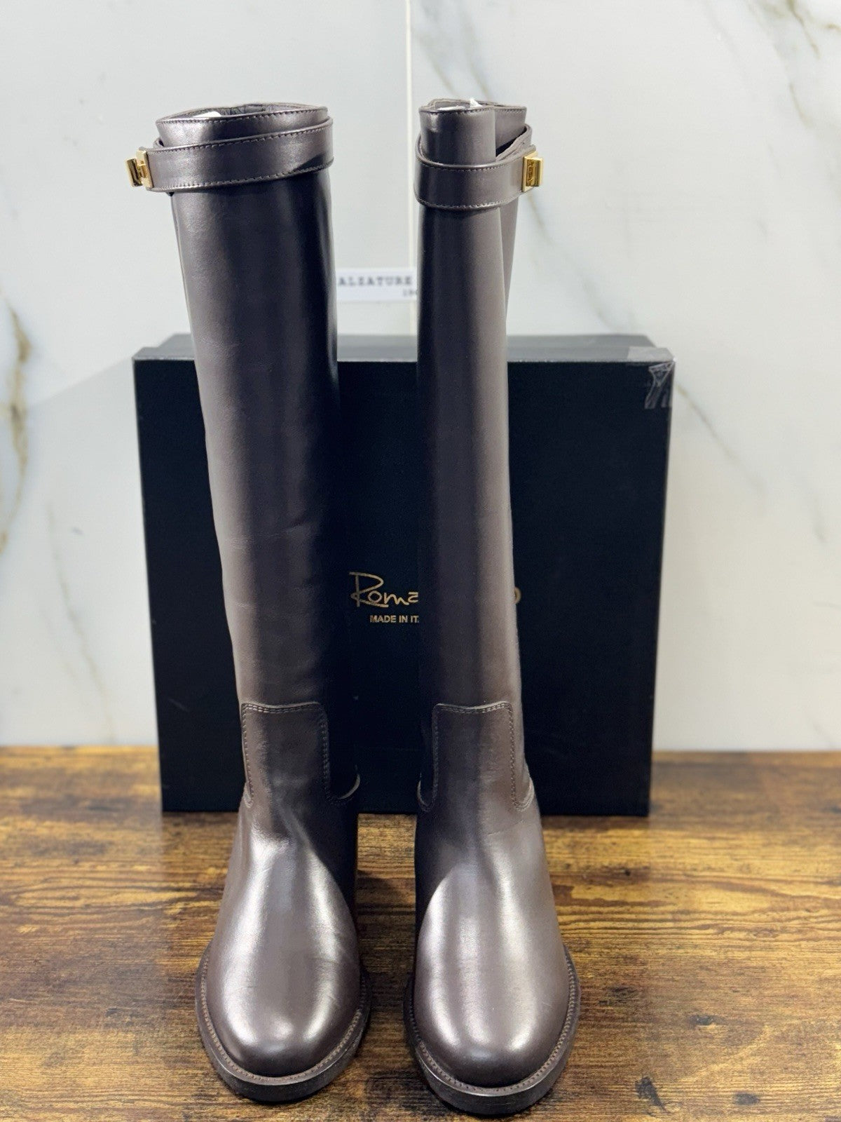 Via roma 15 stivale donna 3807 Pelle Marrone luxury boot via roma 15 Icon 36