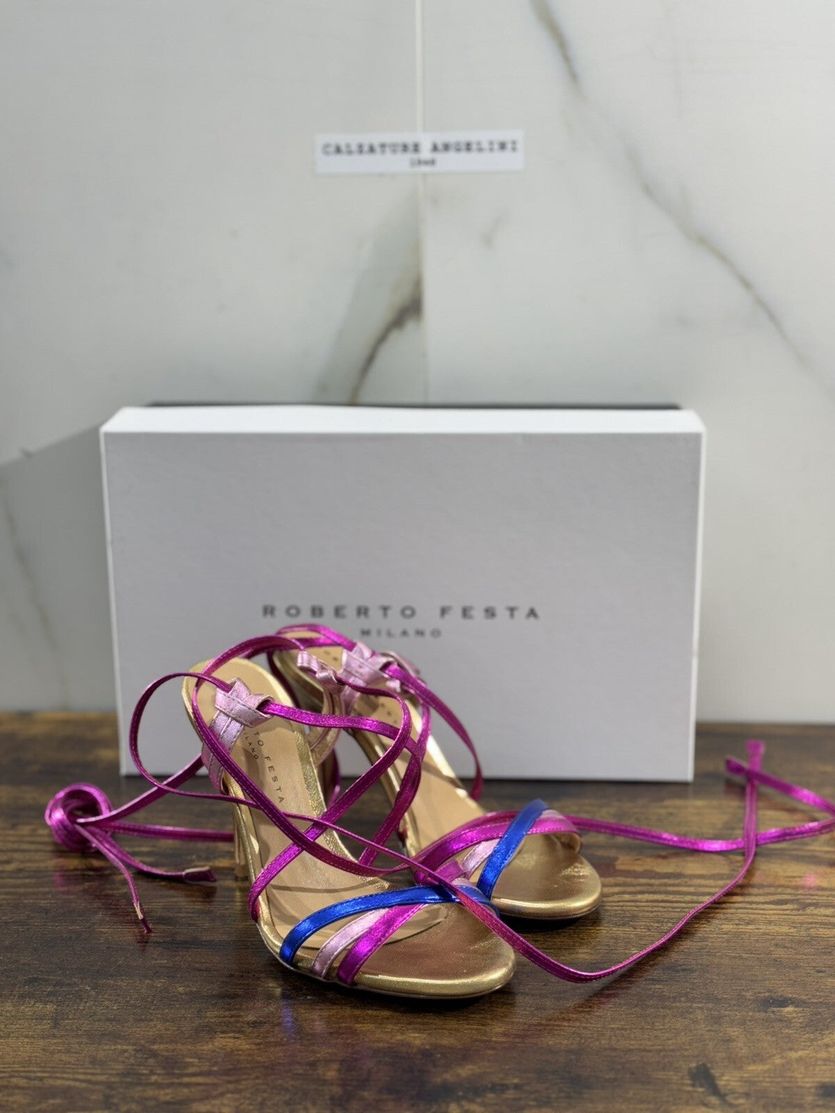 Roberto Festa Milano Sandalo Donna Star Pelle Multicolor Casual 37