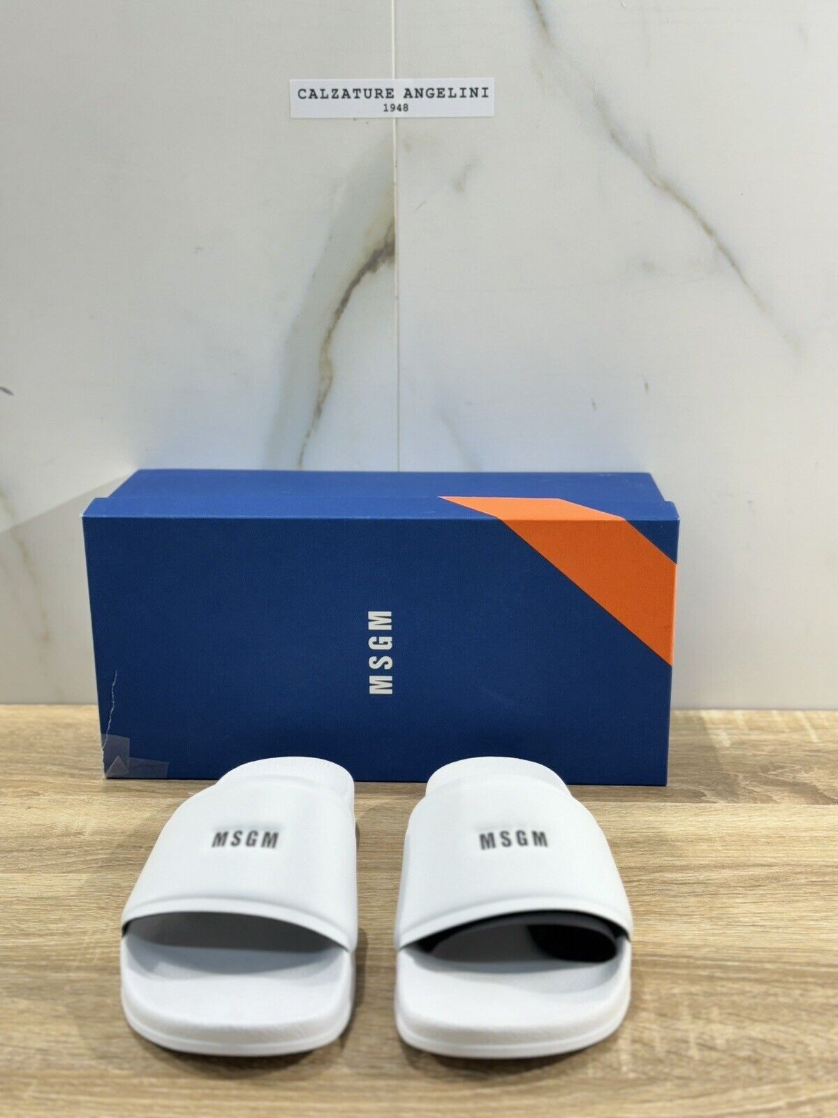 MSGM Sandalo Uomo Ciabatta Bianco Gomma Luxury Slide 40
