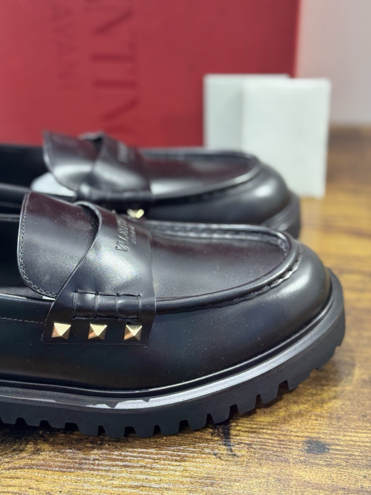 Valentino Garavani Mocassino Rockstud Pelle Nero Donna 40