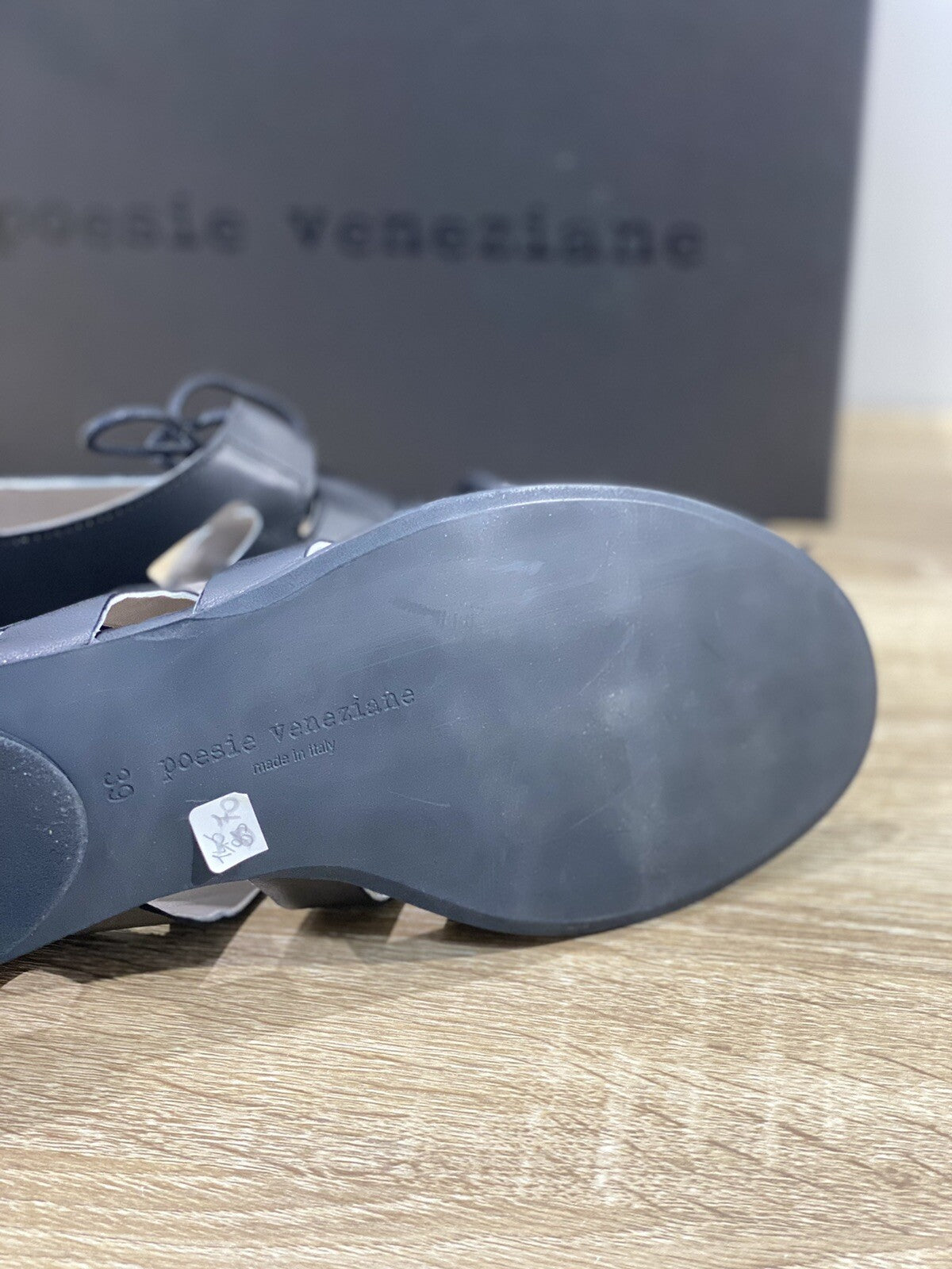 Poesie Veneziane Sandalo donna Pelle Nera Tarr1521 made in italy 39