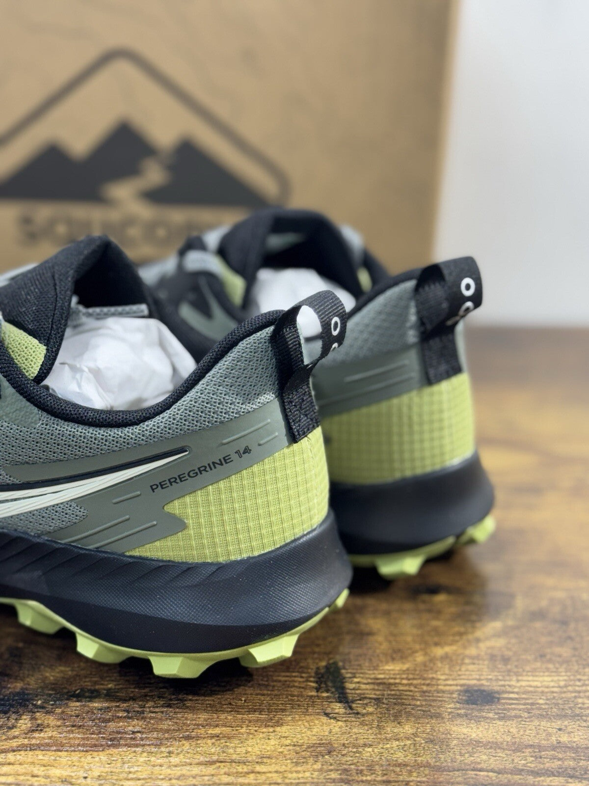 Saucony Peregrine 14 Gore Tex System Uomo Casual Saucony Green Trail 40