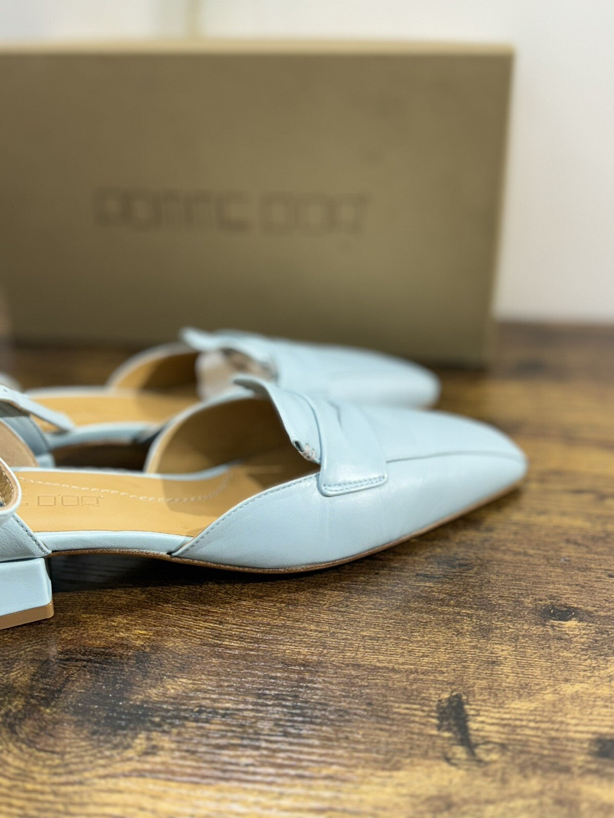 Pomme D’or Sling Back Donna Pelle Cielo Luxury Handmade Woman Pomme D’or 39