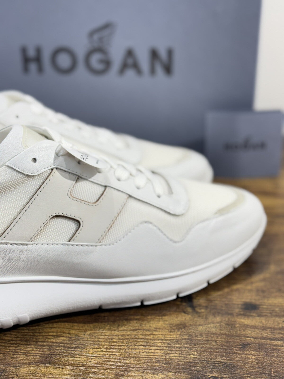 Hogan Interactive sneaker Pelle Bianca memory foam Luxury Hogan Men 43.5