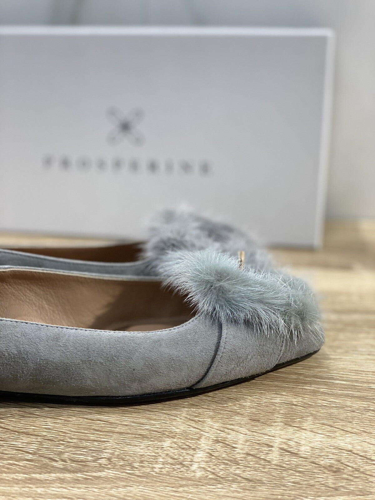 prosperine ballerina donna 7563 Suede Grigio lavorazione sacchetto 37