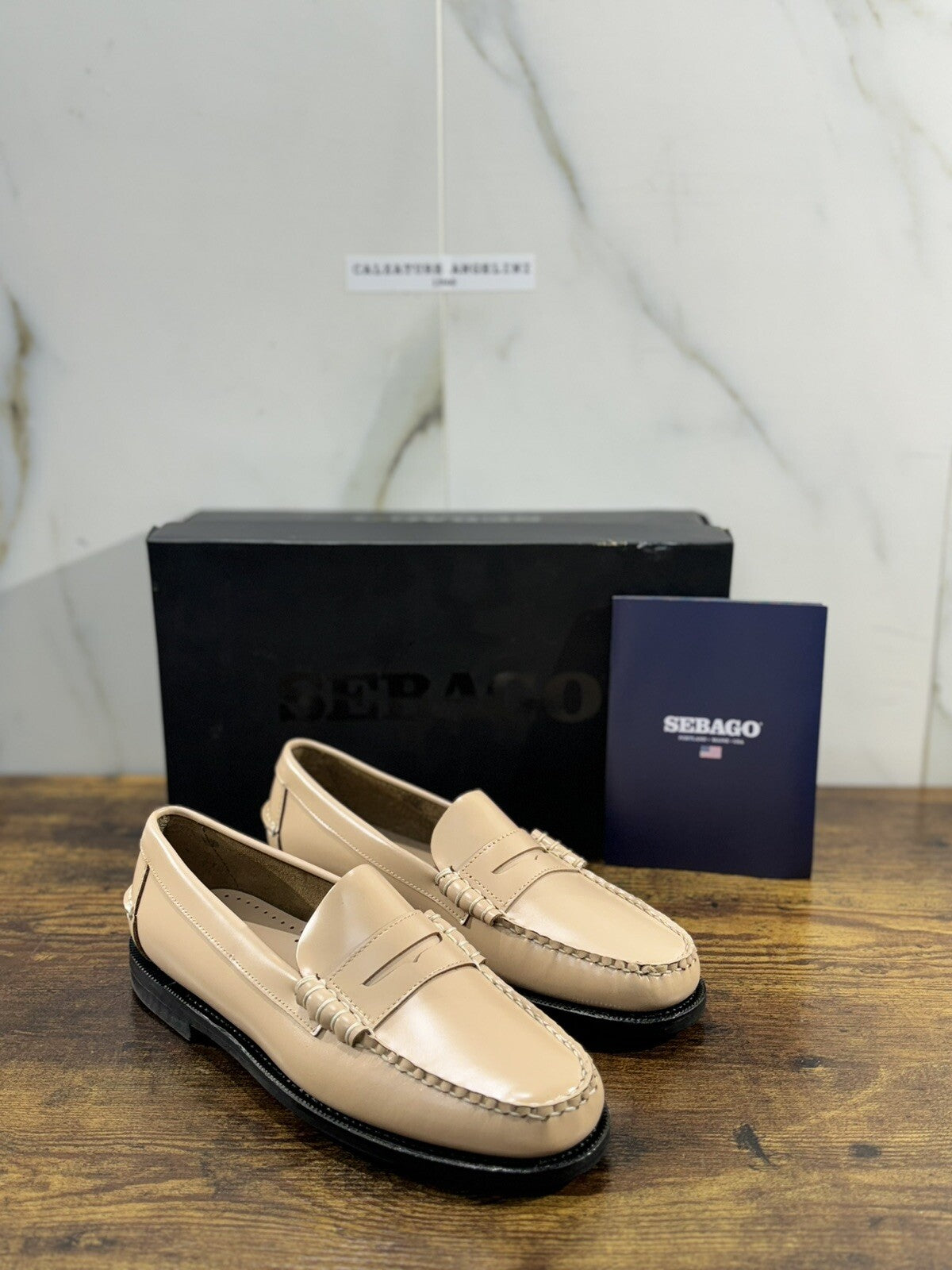 Sebago Mocassino Donna Classic Dan Light Beige Icon Sebago Woman Loafer 40.5