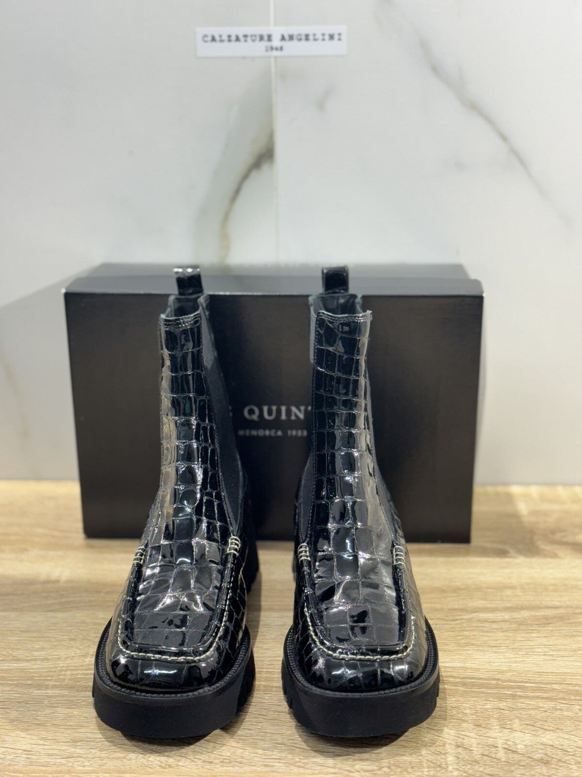 Pons Quintana Stivaletto Donna Pelle Nera Stampa Casual Boot Pons Quintana 37