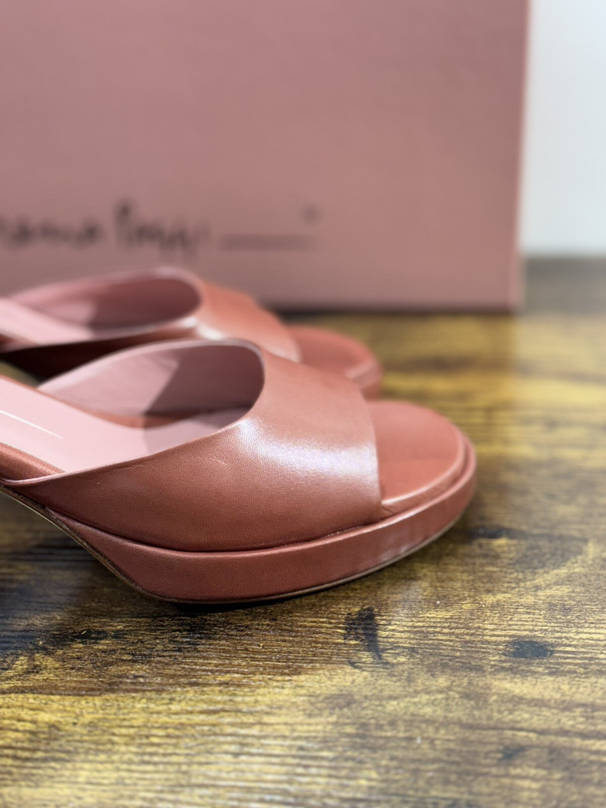Lorena Paggi Sandalo Donna In Pelle Rosa Antico Super Soft Made In Italy 41