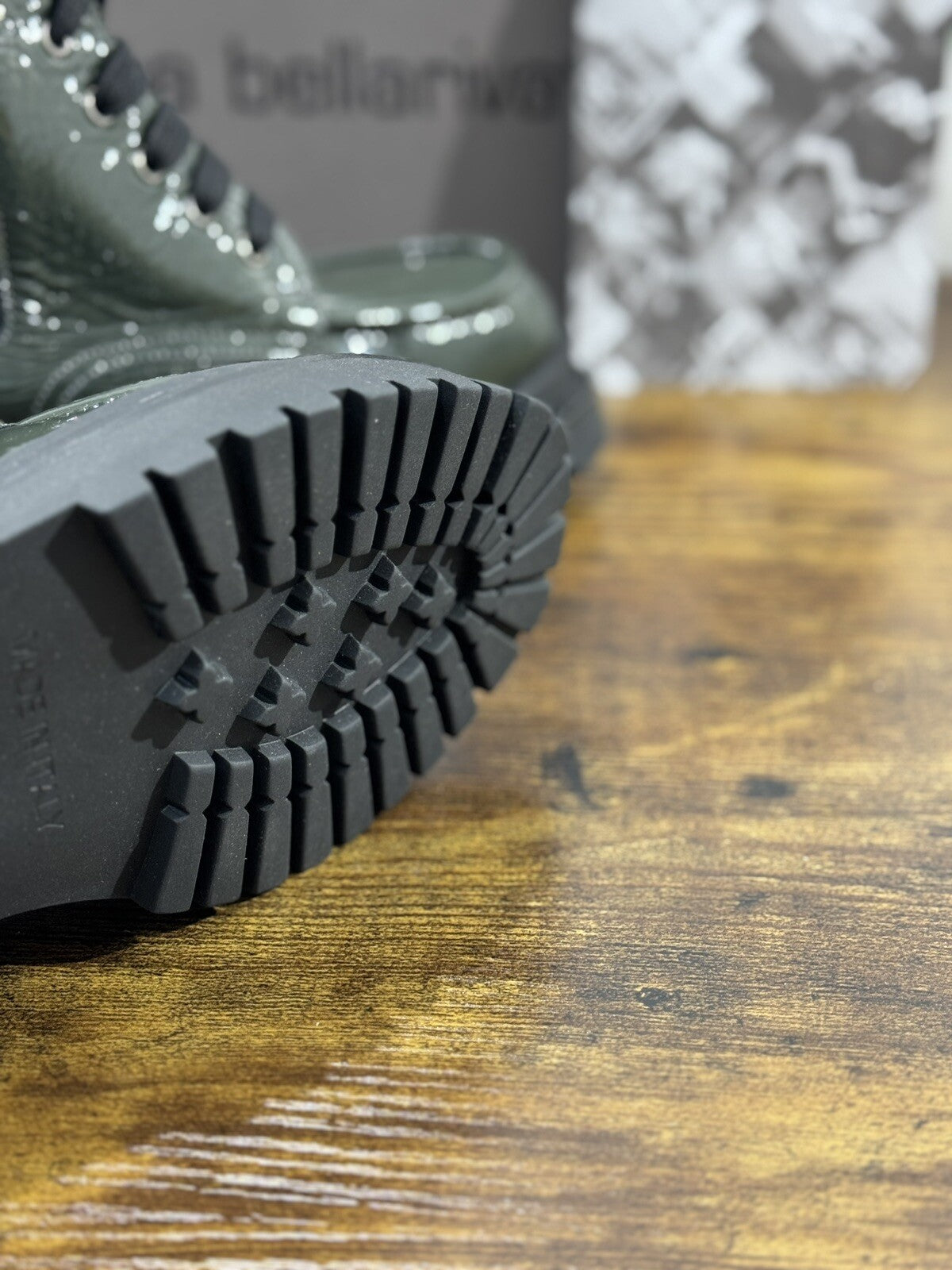 Laura Bellariva Stivaletto Donna Verdone Combat Boot Woman 37