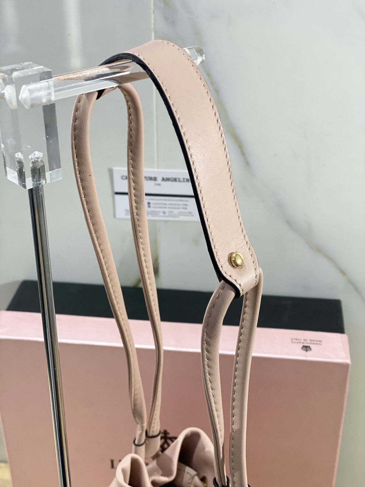 L’arianna Borsa donna in pelle Rose Plisse secchiello made in italy pelle