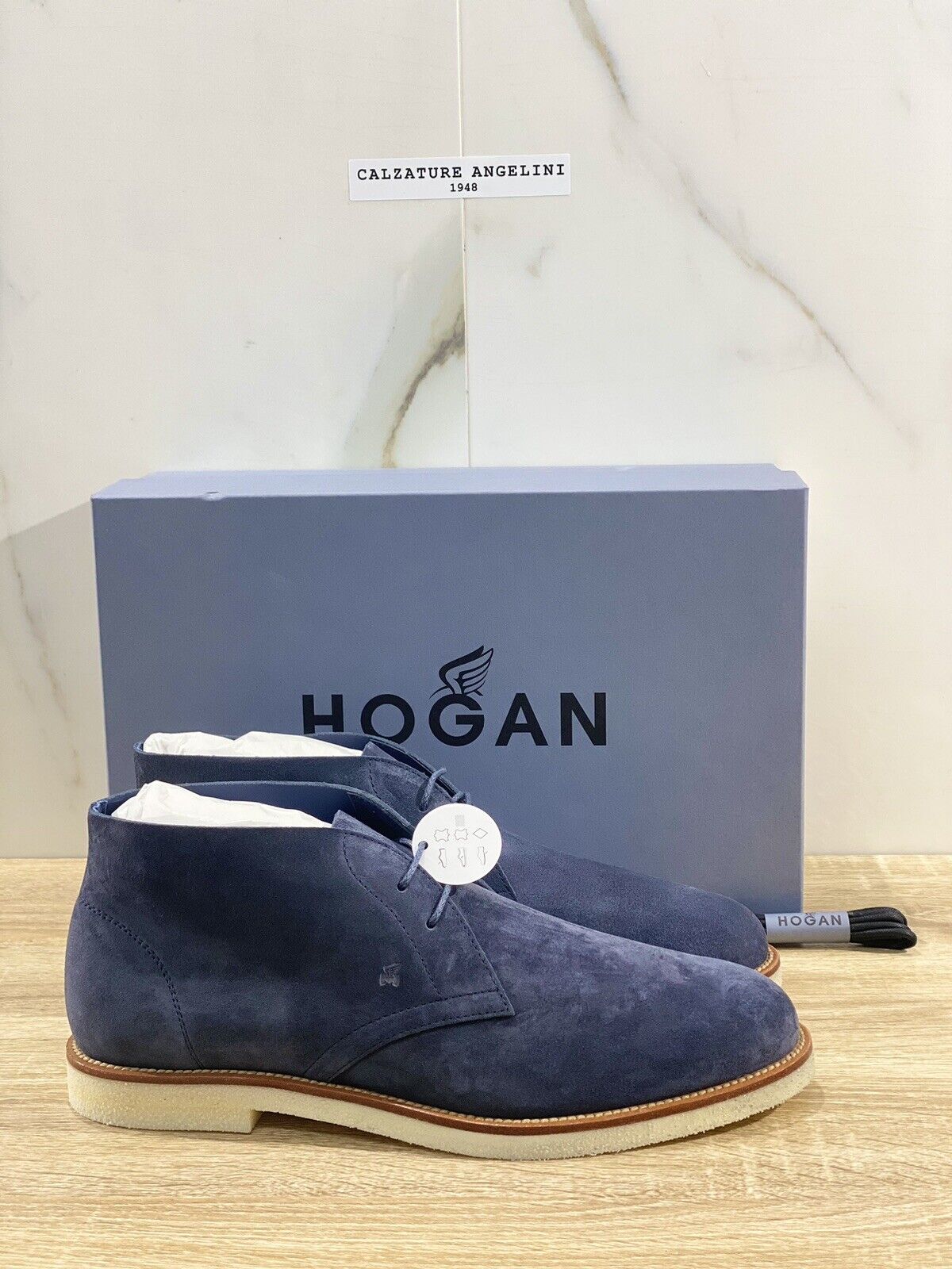 Hogan Polacchino uomo business casual suede Blu hogan men shoe 40.5