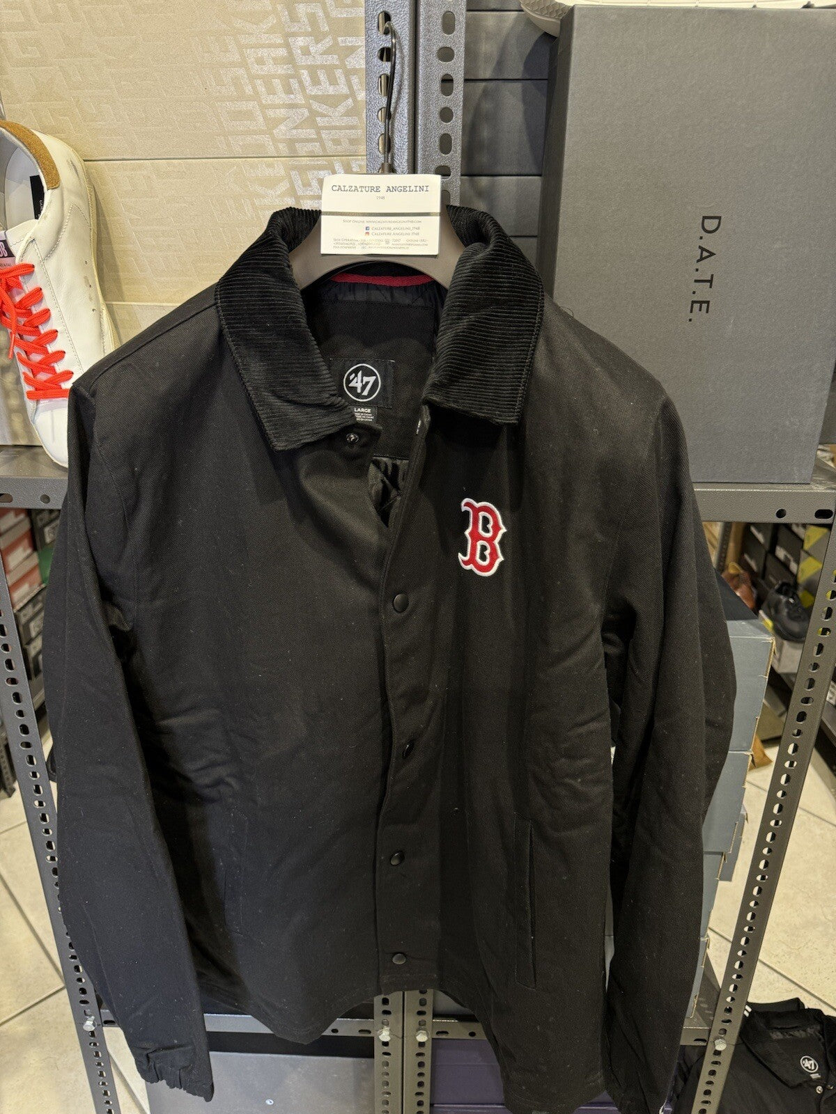 47 Let Your You Out Giacca Boston Red Sox Jet Black Uomo Collo Velluto Taglia L