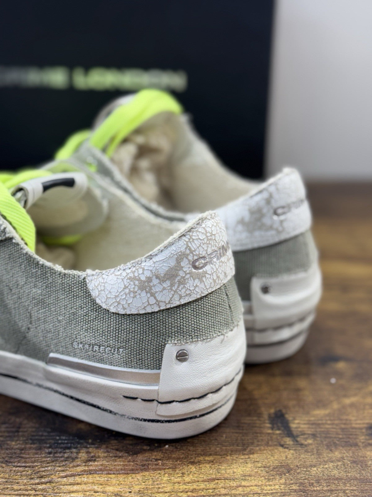 Crime London Sneaker Recut Low Canvas Verde Causal Uomo 44