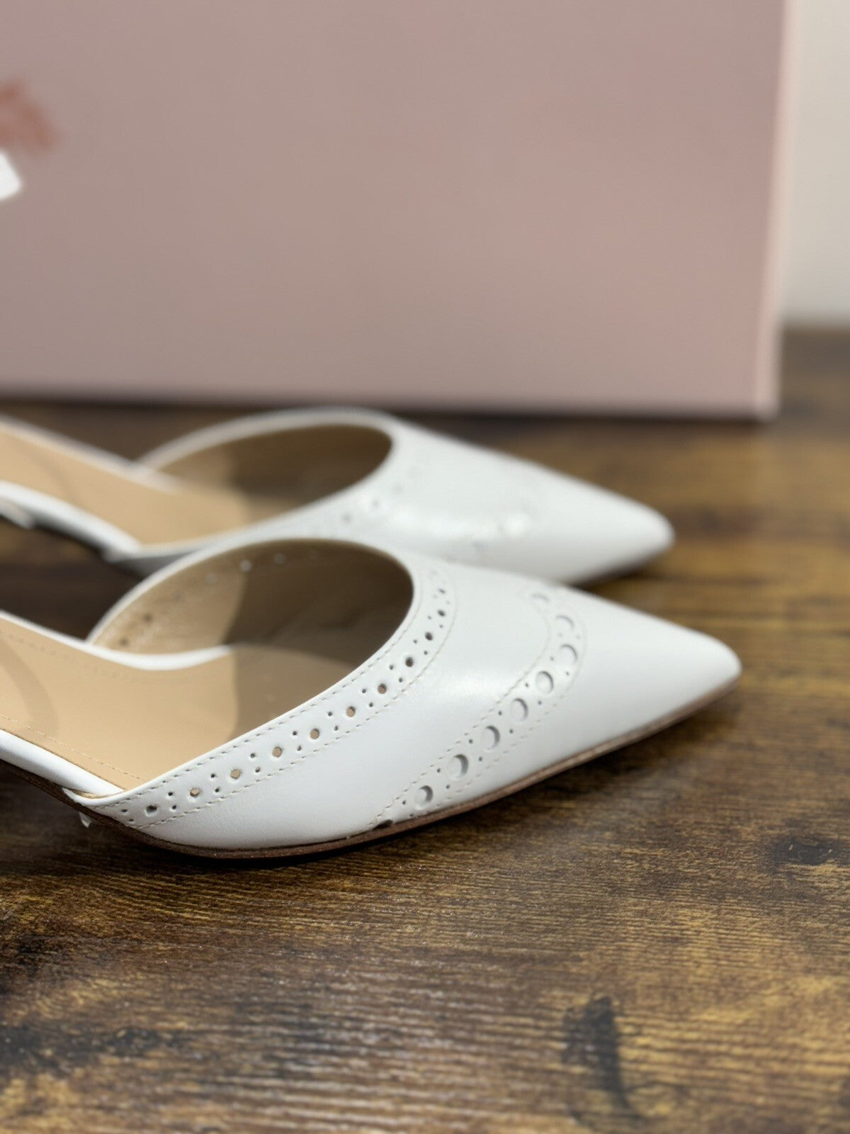 Relac Scarpa Donna Sling Back Pelle Bianca Luxury Handmade Shoes Relac 37