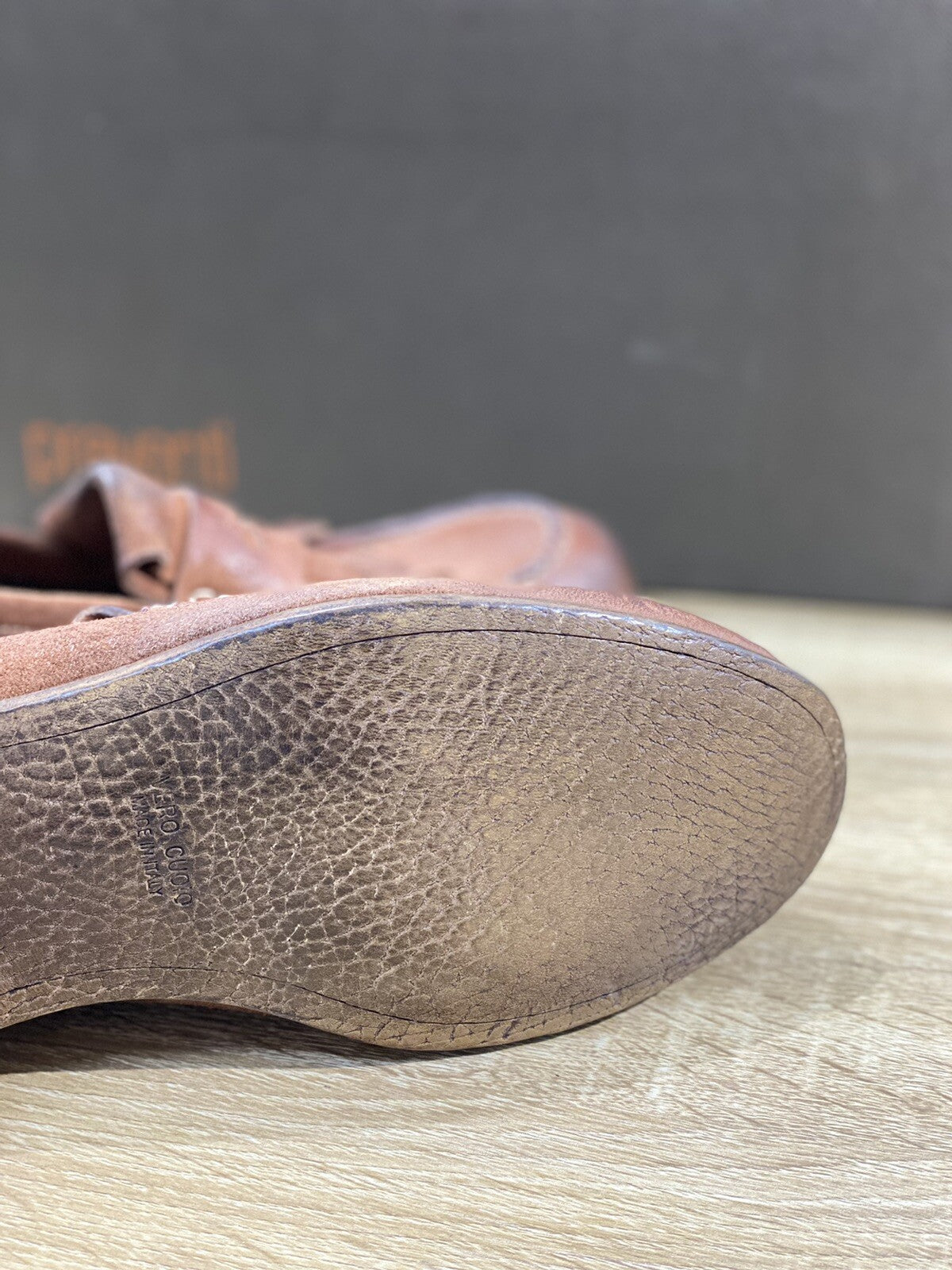 Preventi Scarpa Uomo Mocassino Suede Ruggine Luxury Handmade Men Shoe 40