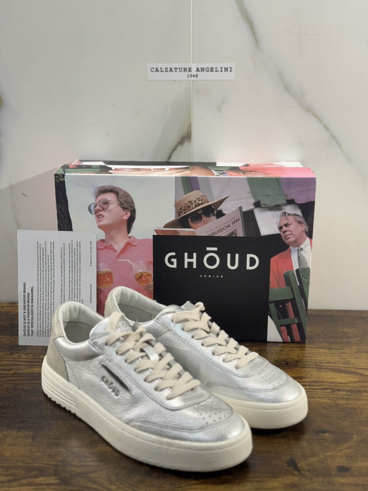 Ghoud Sneaker Donna Lido Low Pelle Argento Casual Woman Sneaker 39