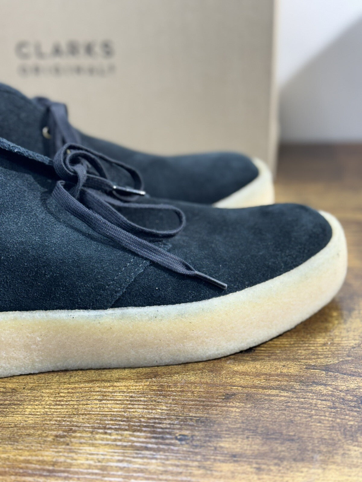 Clarks Desert Cup Boot Scarpa Uomo Suede Nero Icon Clarks Men Shoes 45