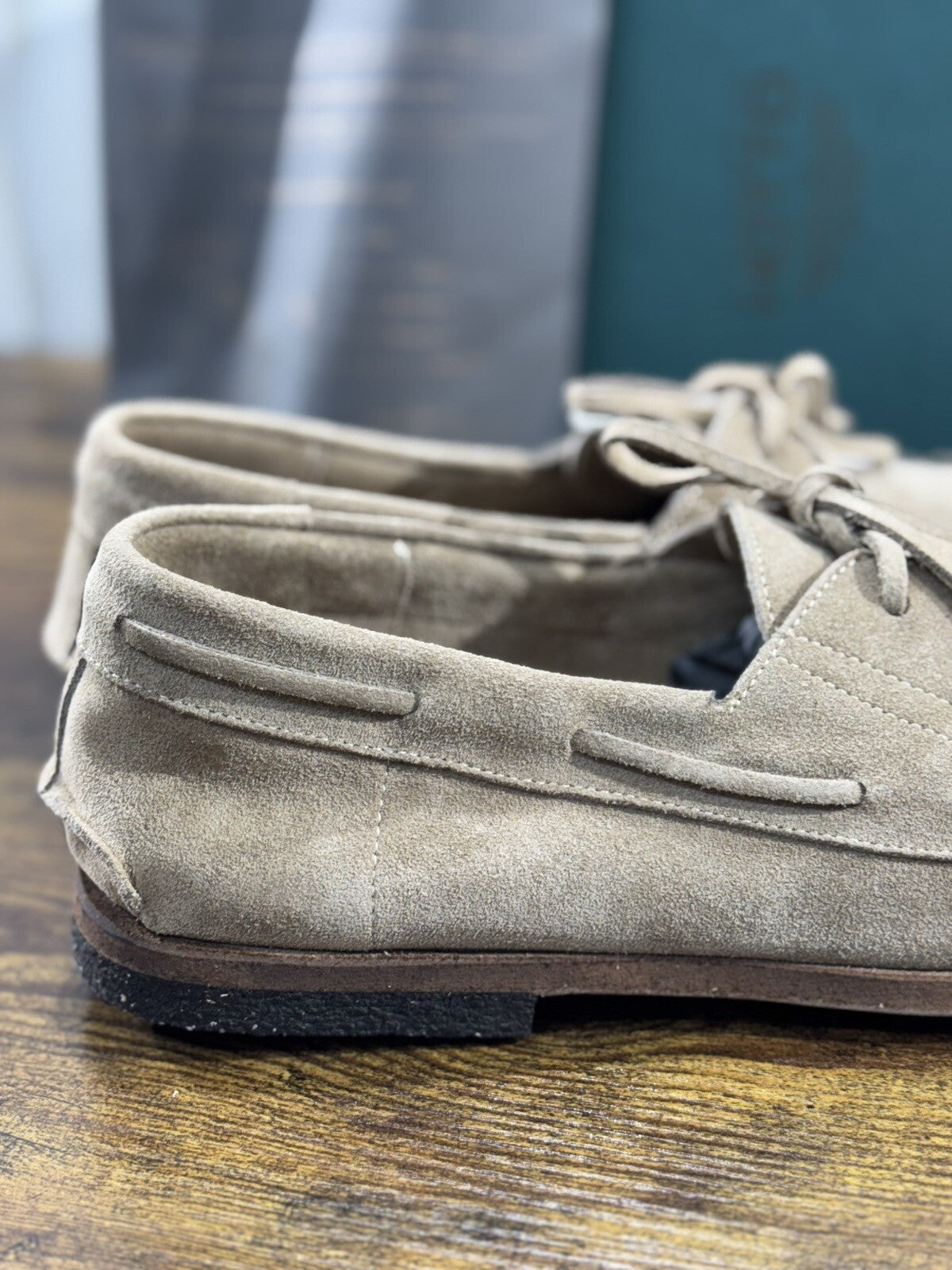 Alexander Hotto scarpa uomo suede Beige luxury handmade men sartorial Shoes 41