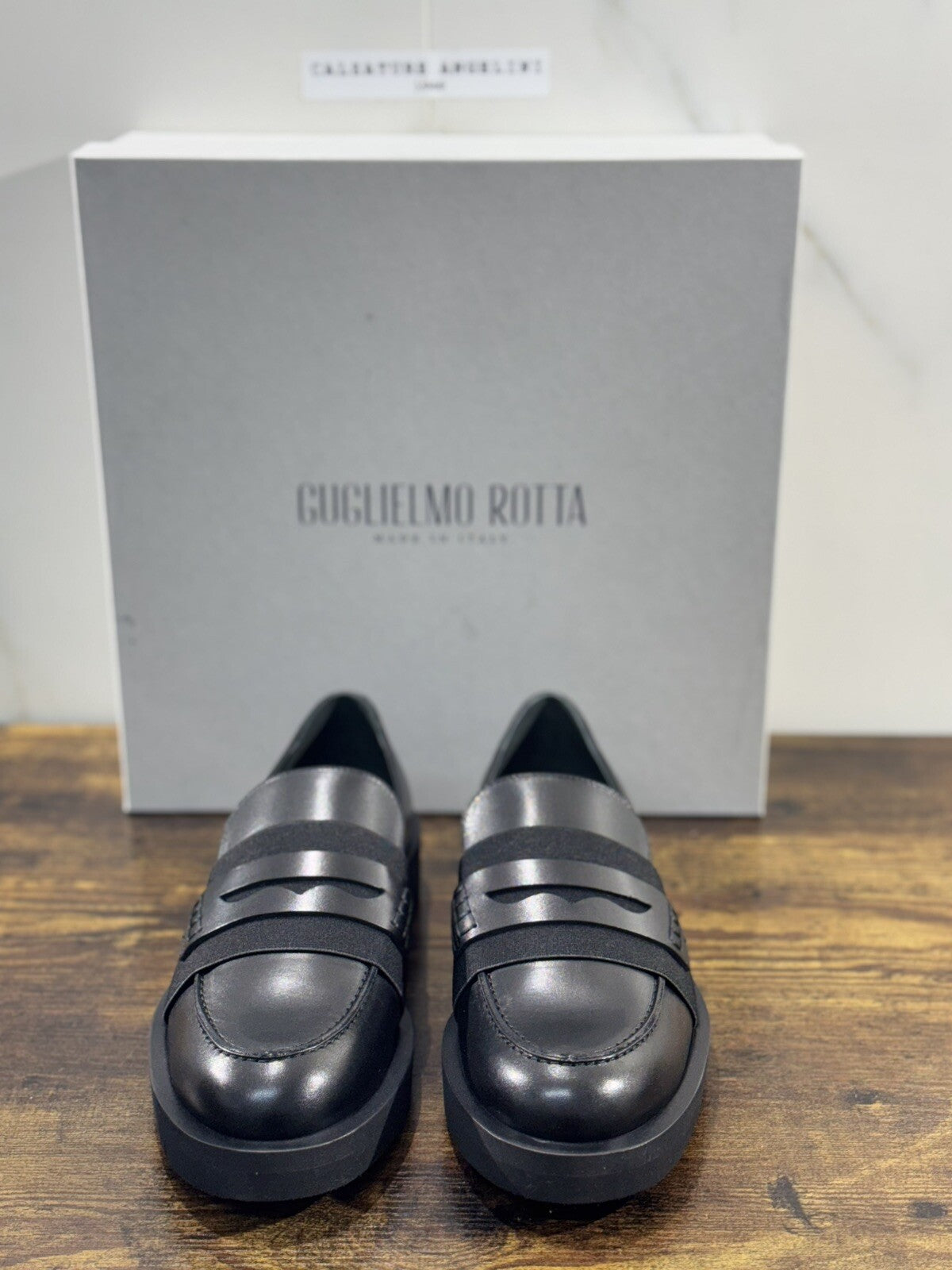 Guglielmo Rotta Mocassino Donna Pelle Nero Extra Light Made In Italy 39