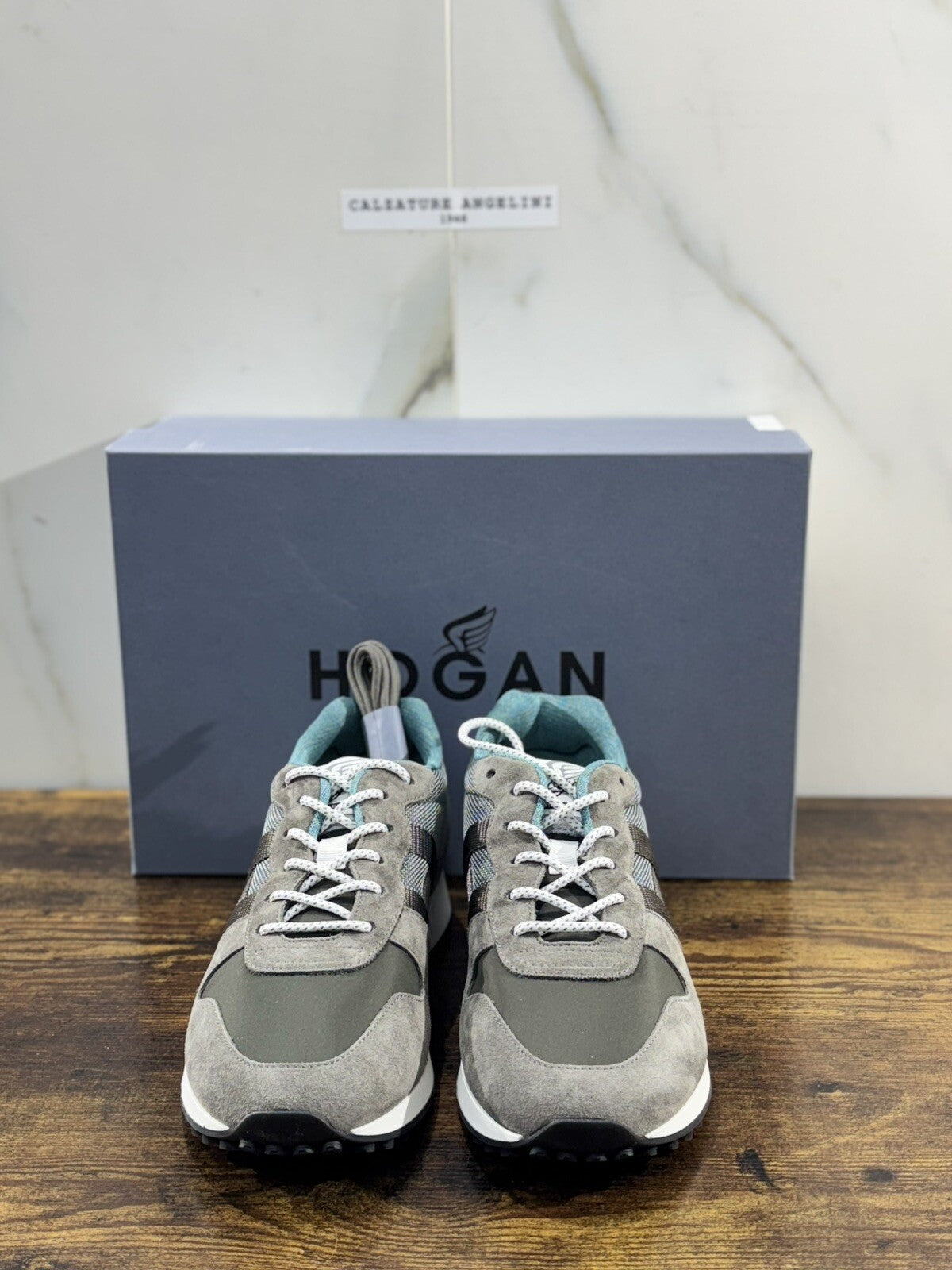 Hogan H429 sneaker uomo Pelle Suede Grey hogan luxury men shoes 42