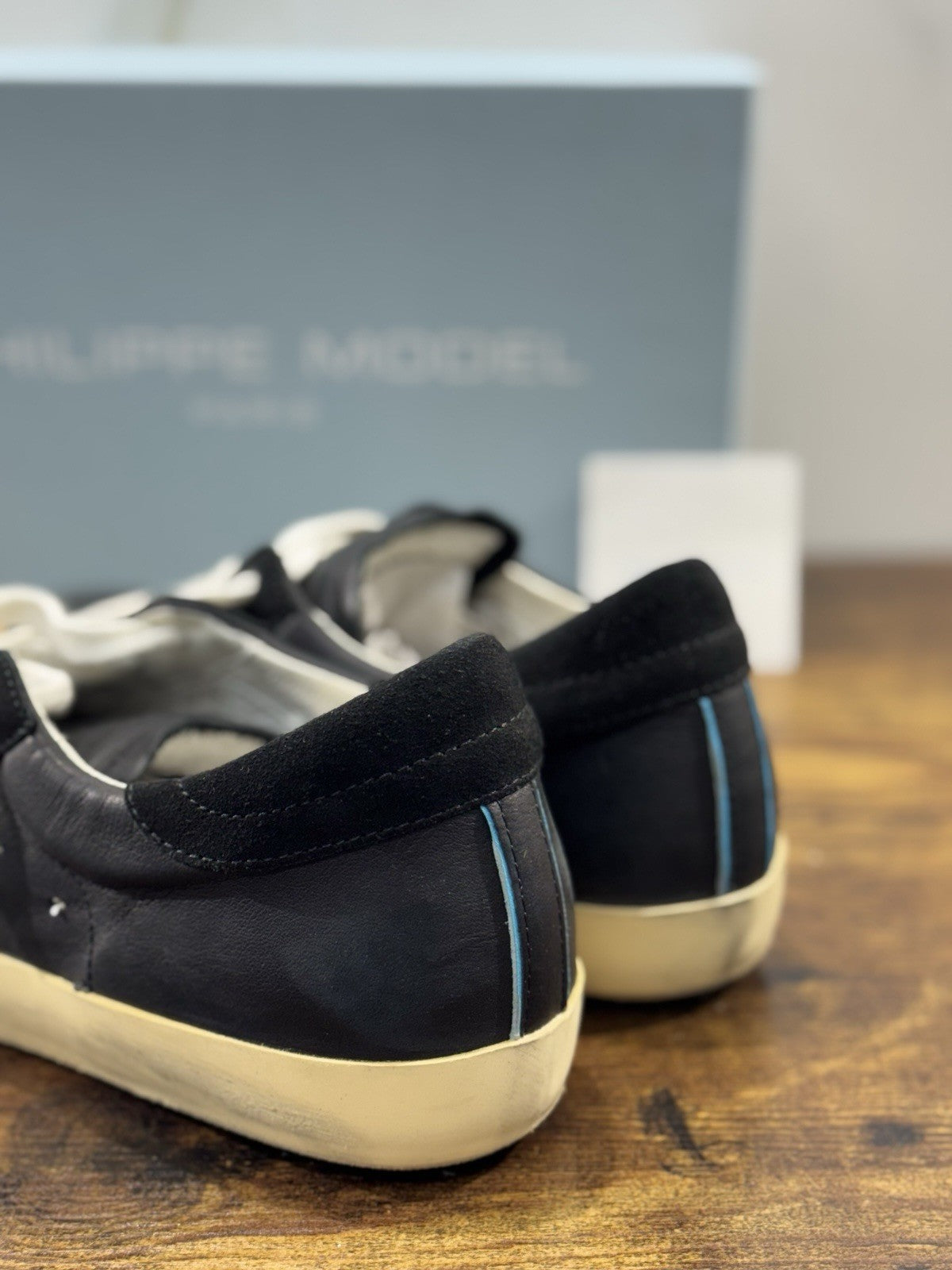 Philippe Model Paris L u Pelle Nera Casual Uomo 41