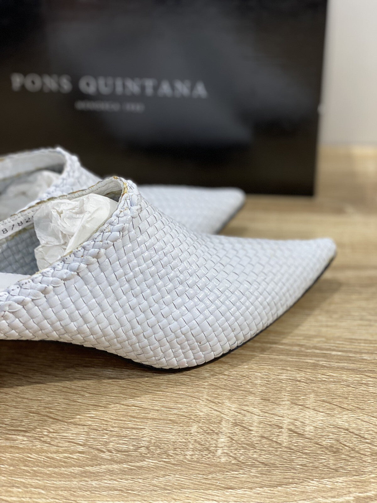 Pons quintana Mule donna pelle Bianca Carol modello 38