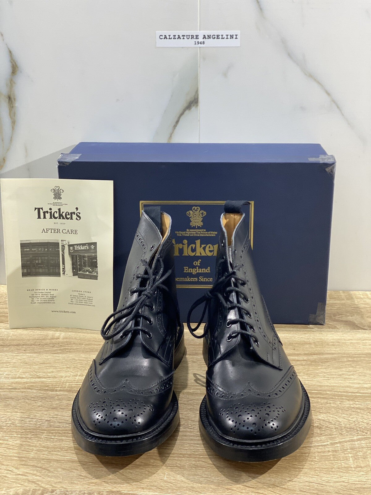 Tricker’s Stow Country boot fondo cuoio pelle nero luxury boot 7
