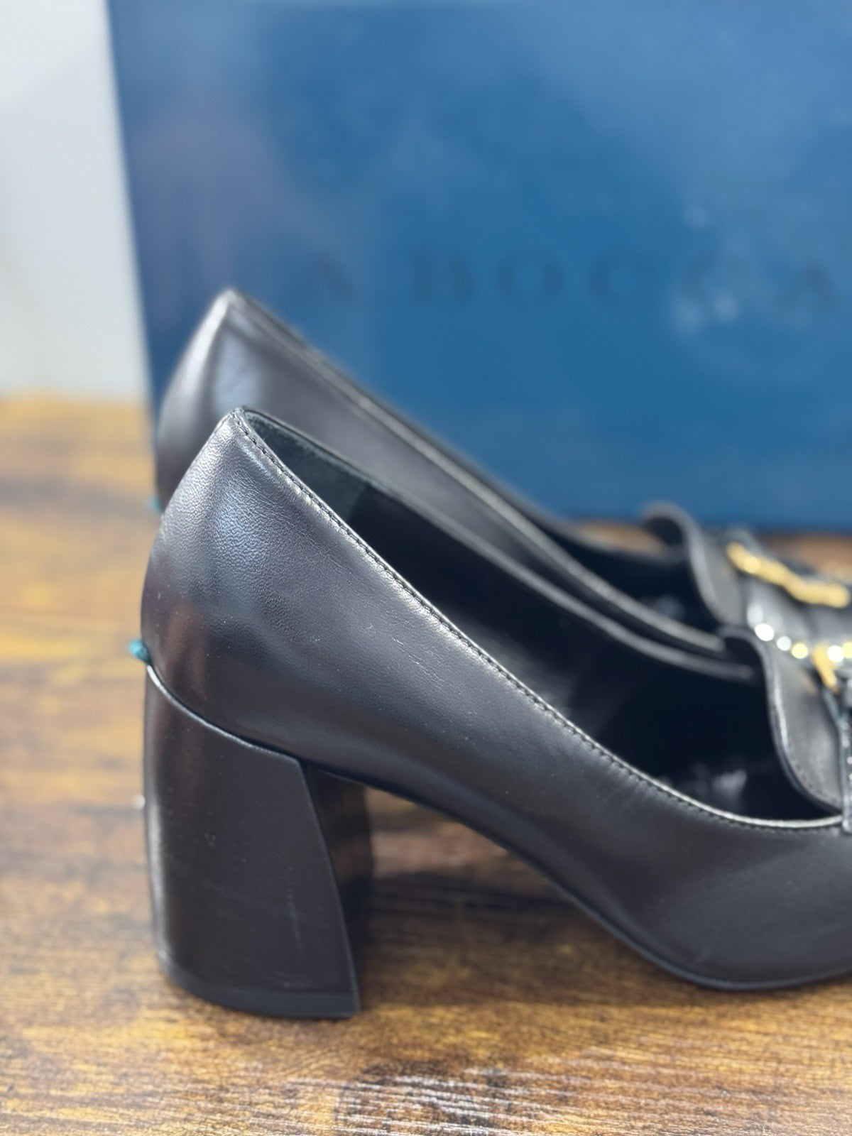 A.bocca Mocassino Con Tacco Pelle Nera Icon A.bocca Donna 38