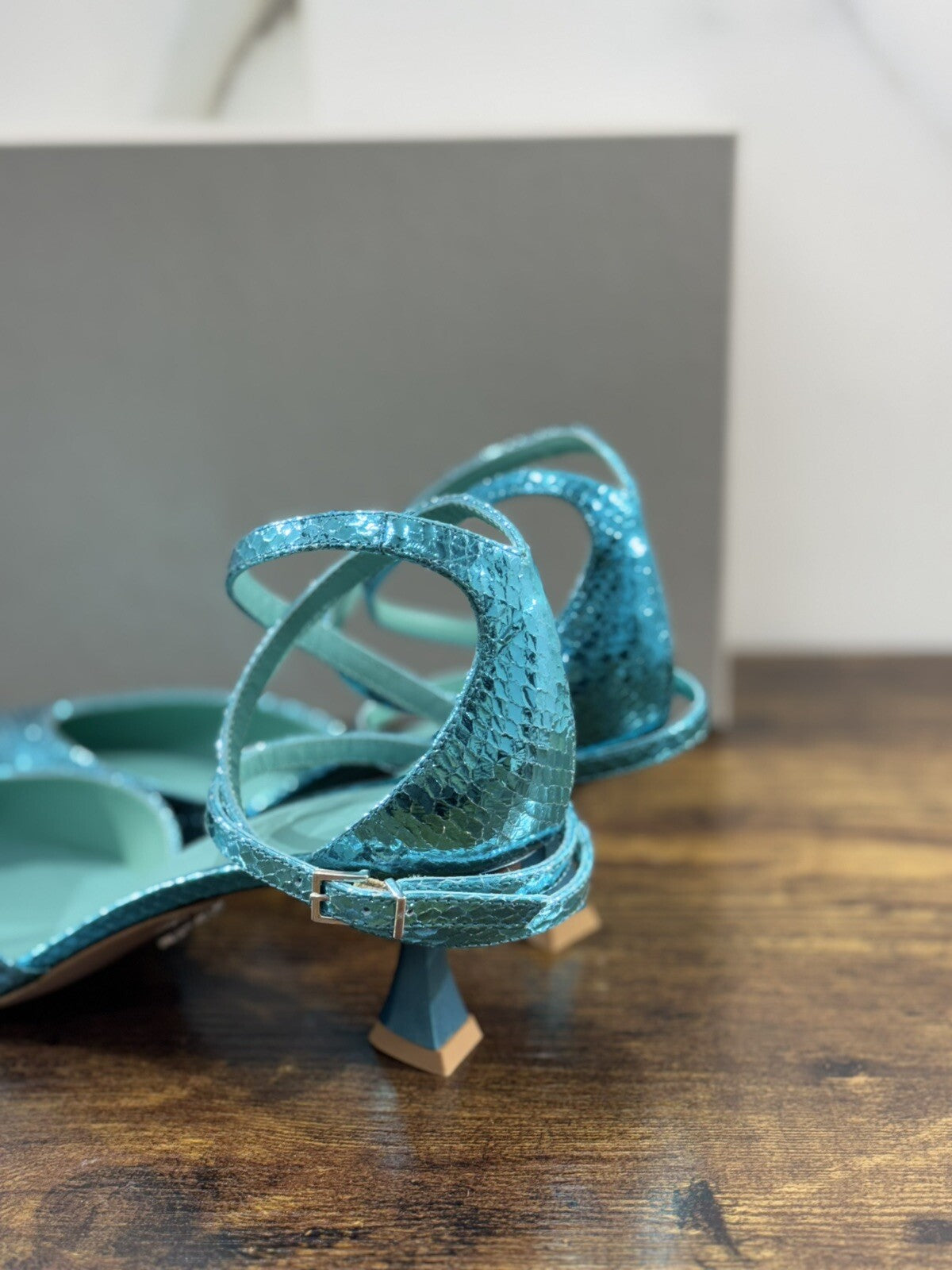 Sergio Levantesi Sling Back Celeste Luxury Woman Sandal 37