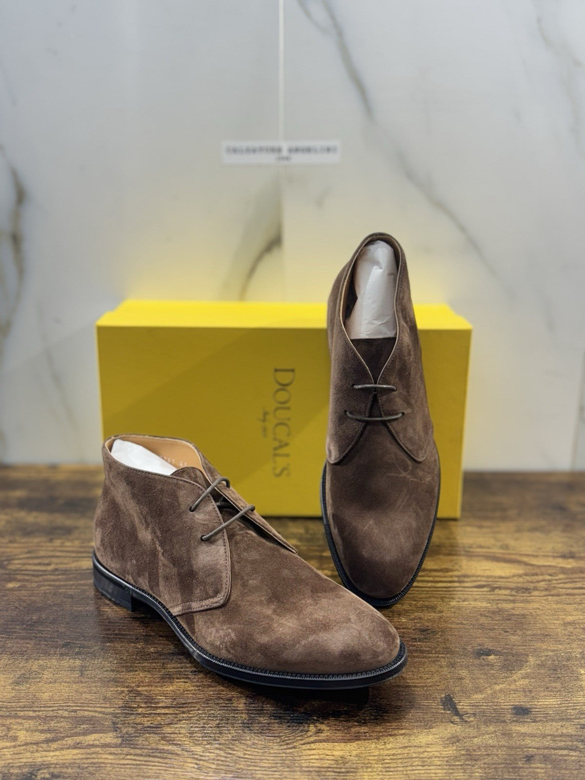 Doucal’s Polacchino Suede Marrone Luxury Doucal’s Scarpa Uomo 43